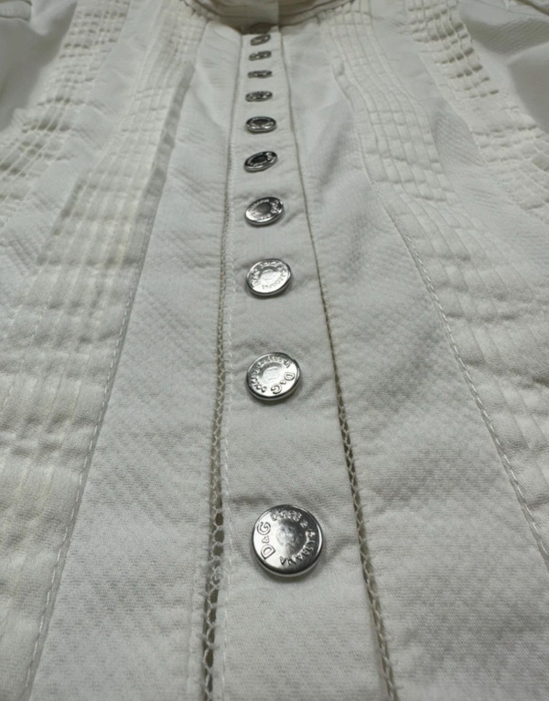 Dolce & Gabbana Vintage 2000s D&G Dolce & Gabbana White Style Retro Jacket Size S / US 4 / IT 40 - 7 Thumbnail