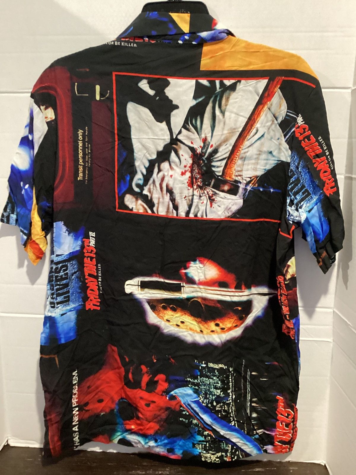 Other Mens Friday the 13th Black Graphic Button up Shirt Medium Size US M / EU 48-50 / 2 - 6 Thumbnail
