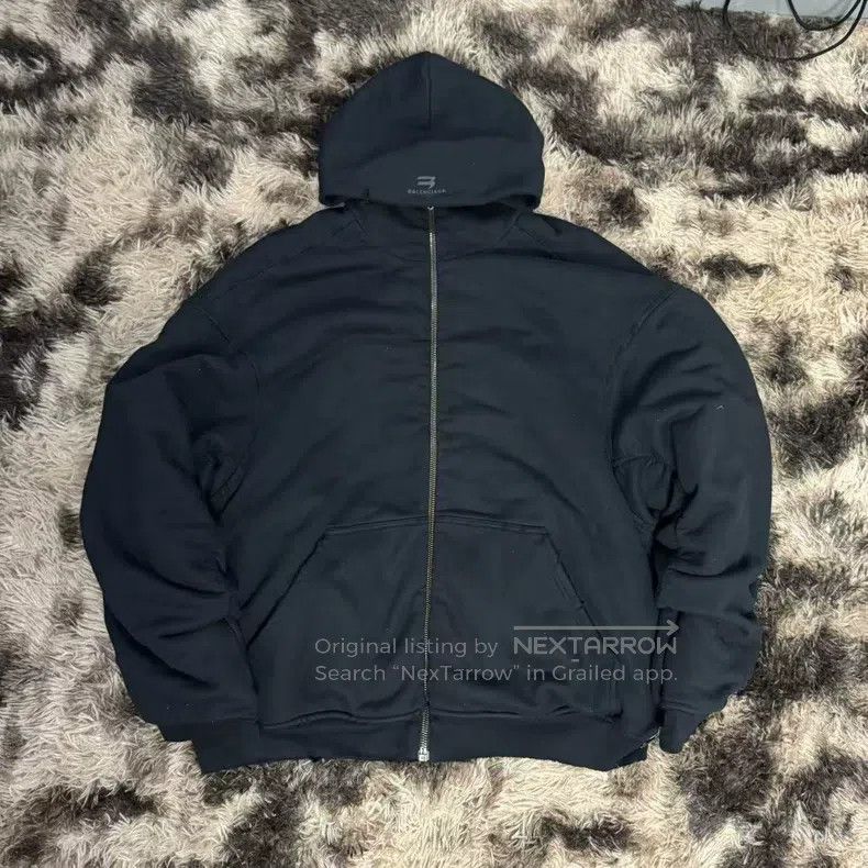 Balenciaga Balenciaga Distressed Hooded Zip-Up Size US M / EU 48-50 / 2 - 1 Thumbnail