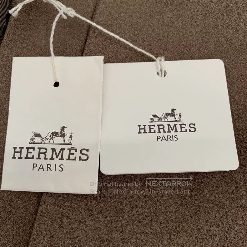 Hermes Hermes Brown Wool Long Sleeve Suit Set Size XS / US 0-2 / IT 36-38 - 6 Thumbnail