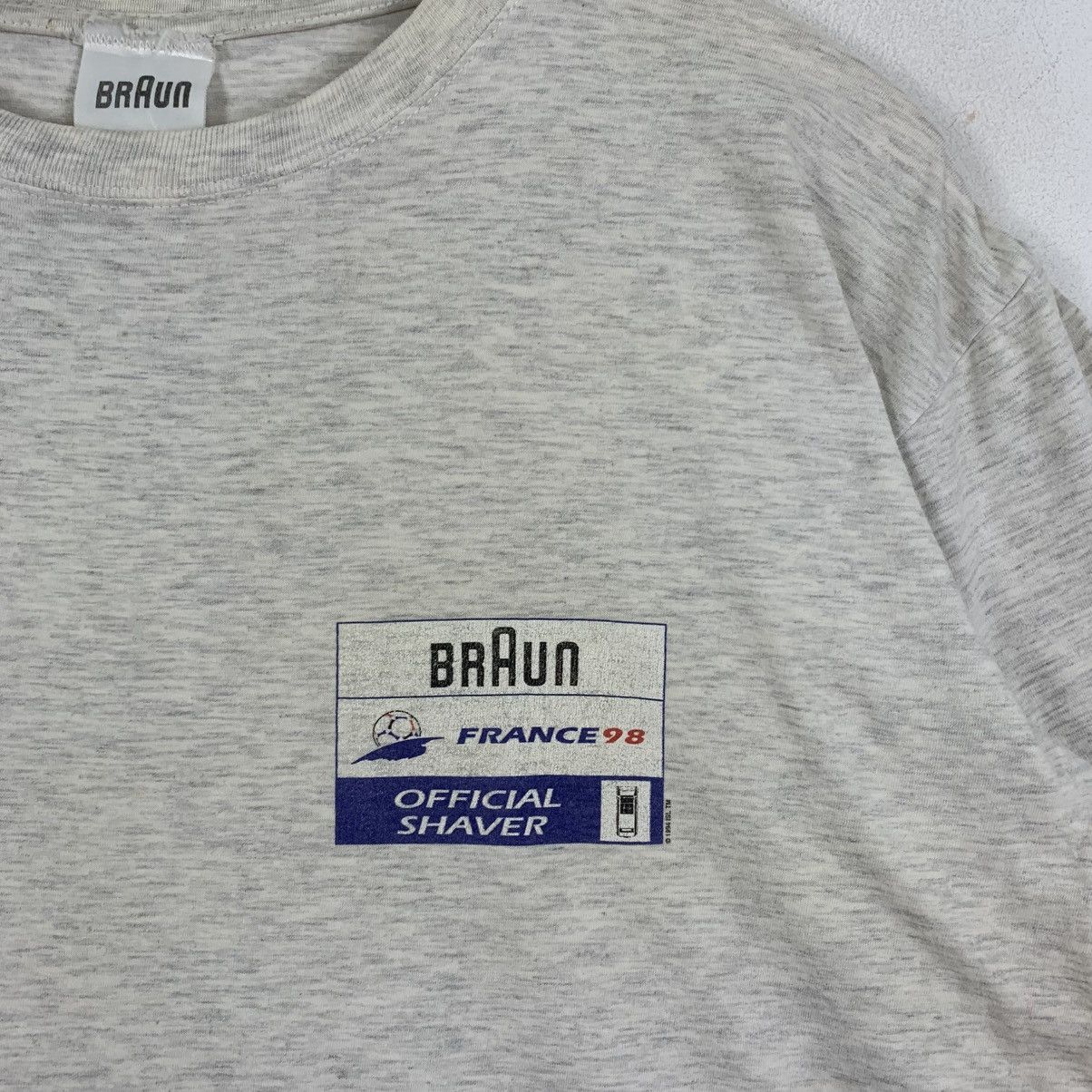 Braun Vintage 1998 BRAUN FRANCE FIFA World Cup Shaver Tshirt Size US M / EU 48-50 / 2 - 4 Thumbnail