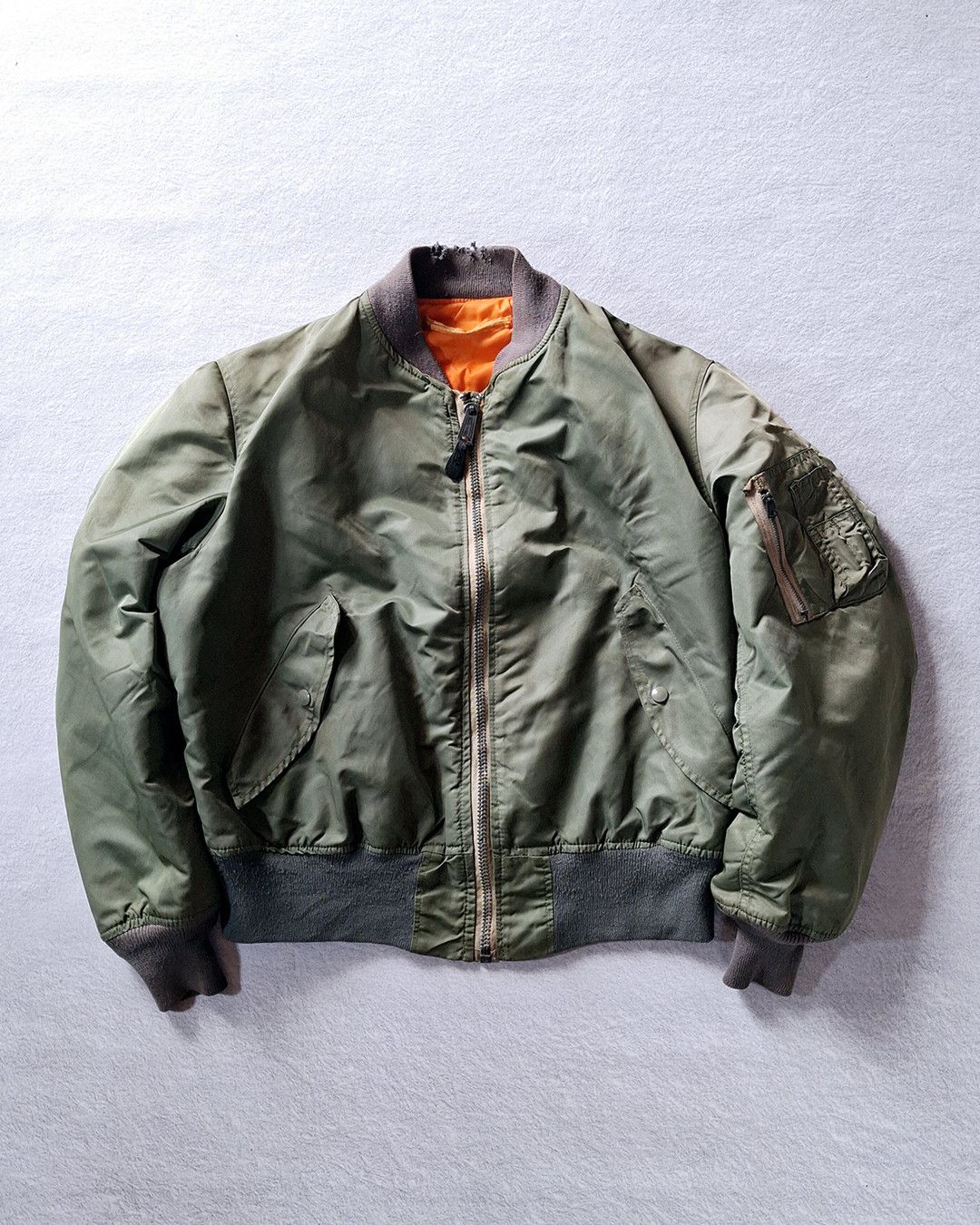 Other GREENBRIER INDUSTRIES MA-1 OLIVE GREEN BOMBER JACKET Size US L / EU 52-54 / 3 - 1 Thumbnail