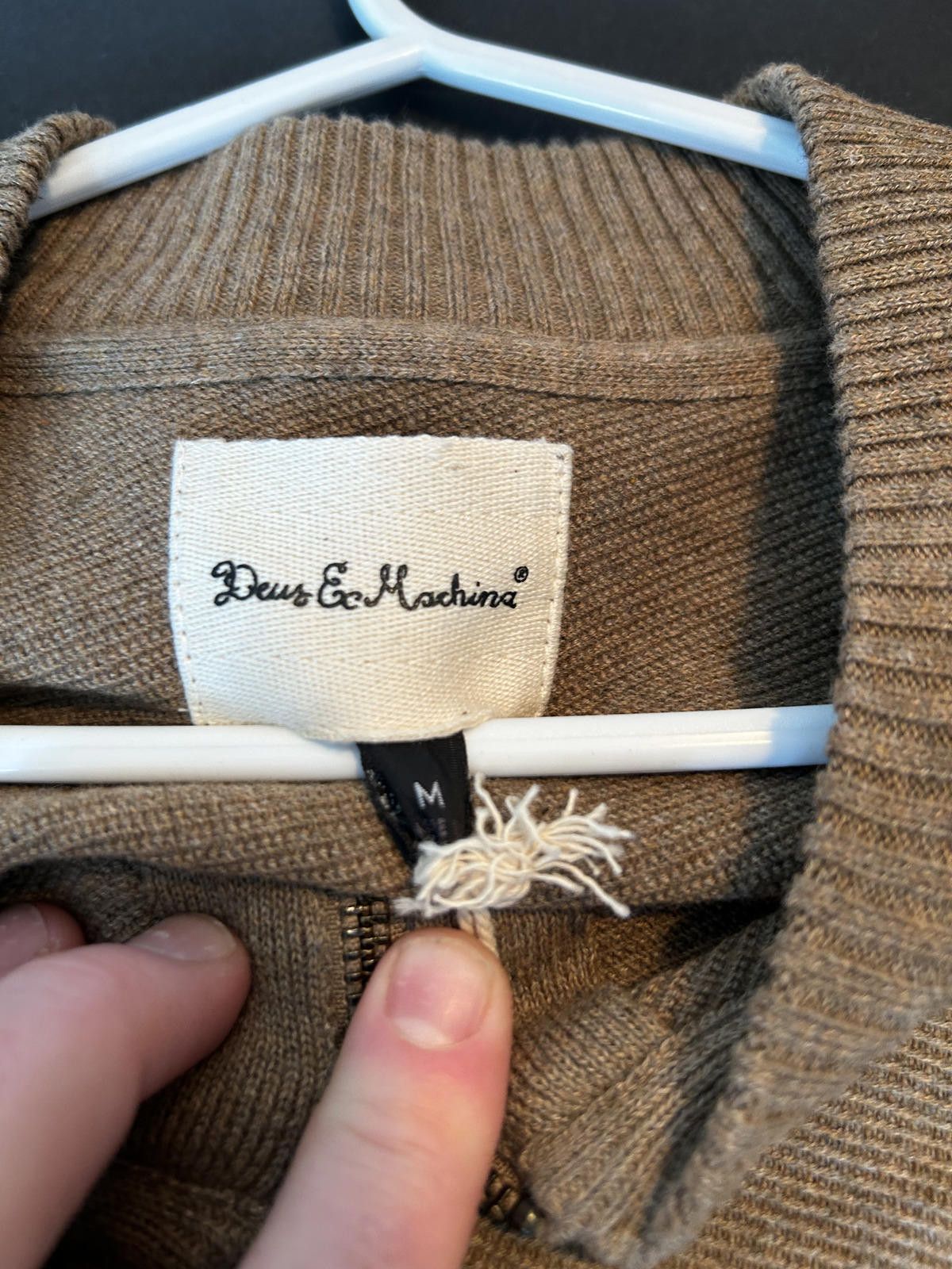 Deus Ex Machina Deus Ex Machina Zip Knit Sweater Camel Brown Men’s M NWT Size US M / EU 48-50 / 2 - 3 Thumbnail