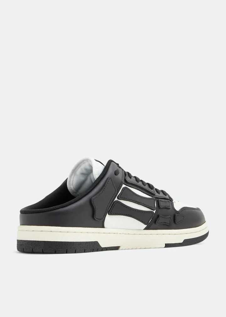 Amiri o1gr1nt0426 Skel Low-Top Slip On Sneakers in Black/White Size US 11 / EU 44 - 3 Thumbnail