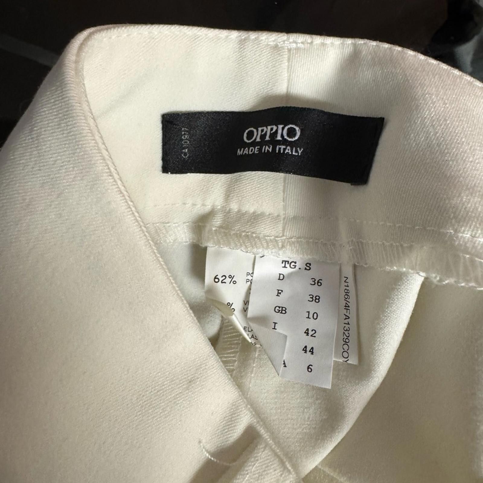 Designer Classic Wide-Leg Trousers - Elegant Neutral Style Oppio Size 28" / US 6 / IT 42 - 9 Thumbnail