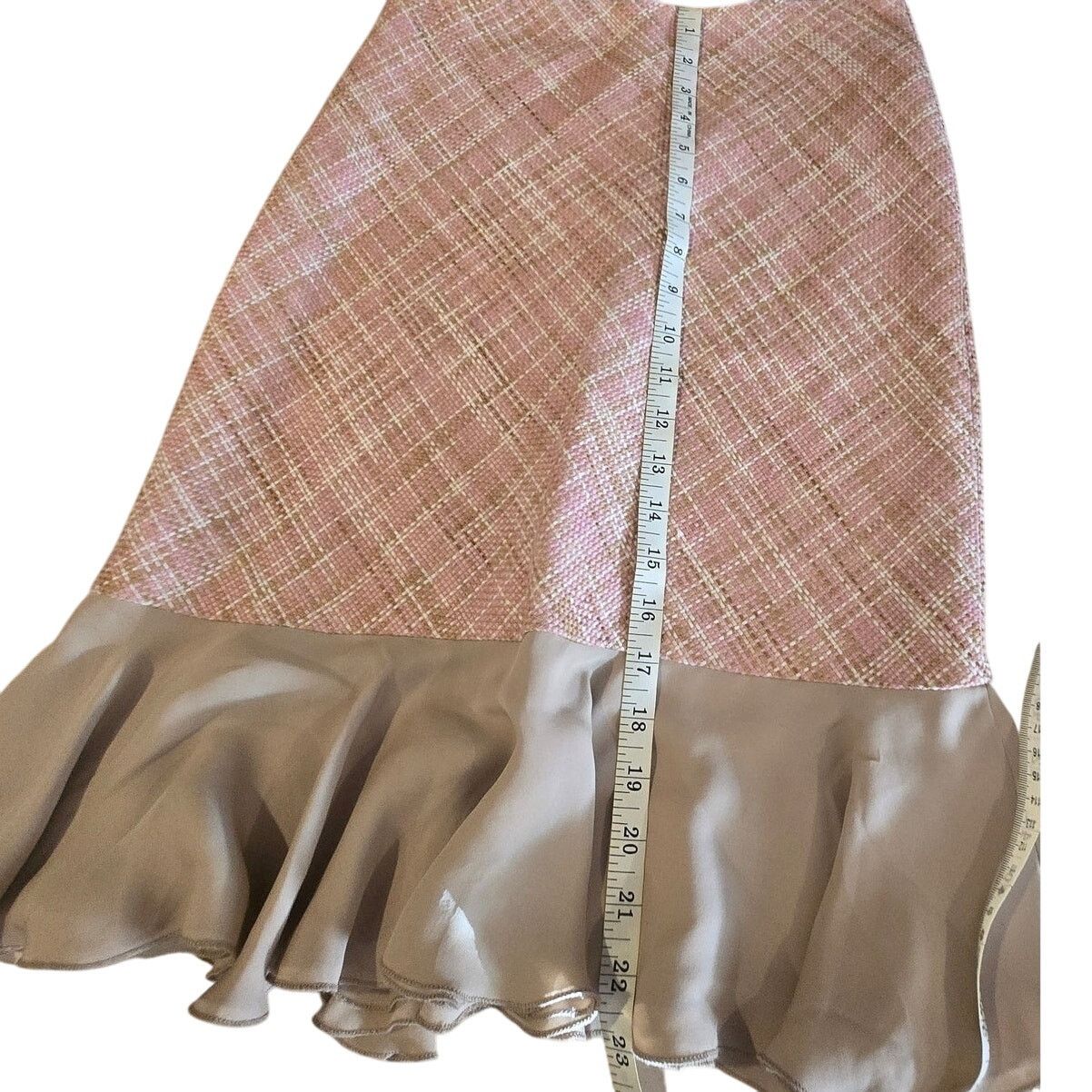 Bill Blass VTG Bill Blass Evening Separates sz 8 pink tweed silk ruffle Size M / US 6-8 / IT 42-44 - 7 Thumbnail