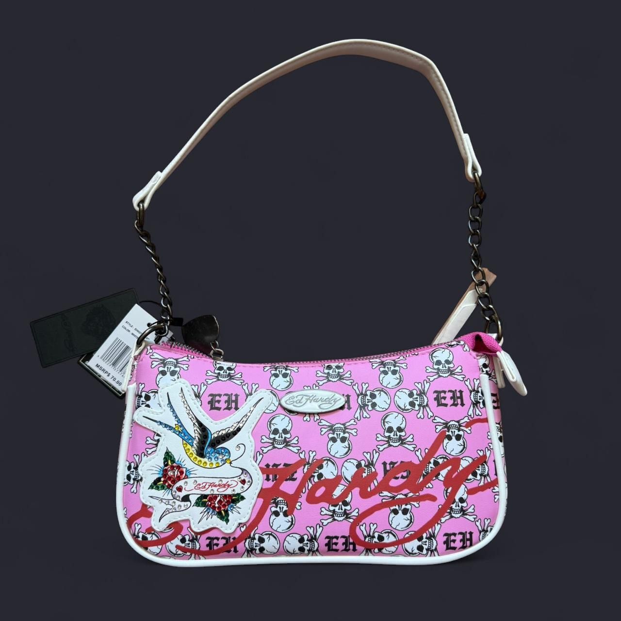 Ed Hardy NWT Ed Hardy pink purse with skull & crossbones Size ONE SIZE - 1 Thumbnail