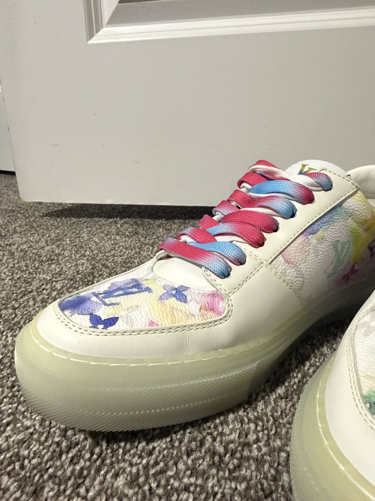 Louis Vuitton Lv Monogram Leather Sneakers Size US 8.5 / EU 41-42 - 6 Thumbnail