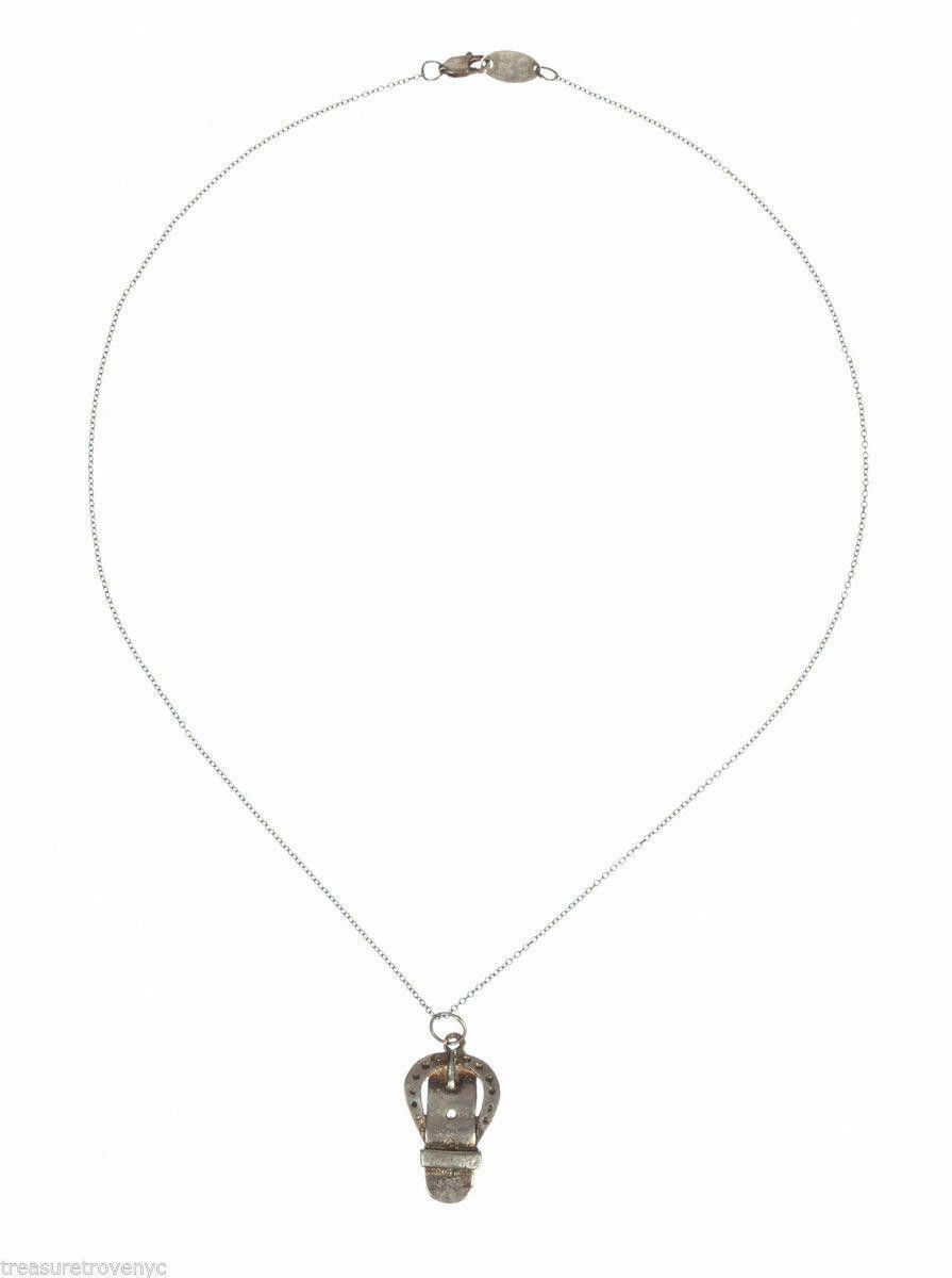 Designer Sterling Silver Unisex Buckle Pendant Necklace Alberto Juan Size ONE SIZE - 3 Thumbnail