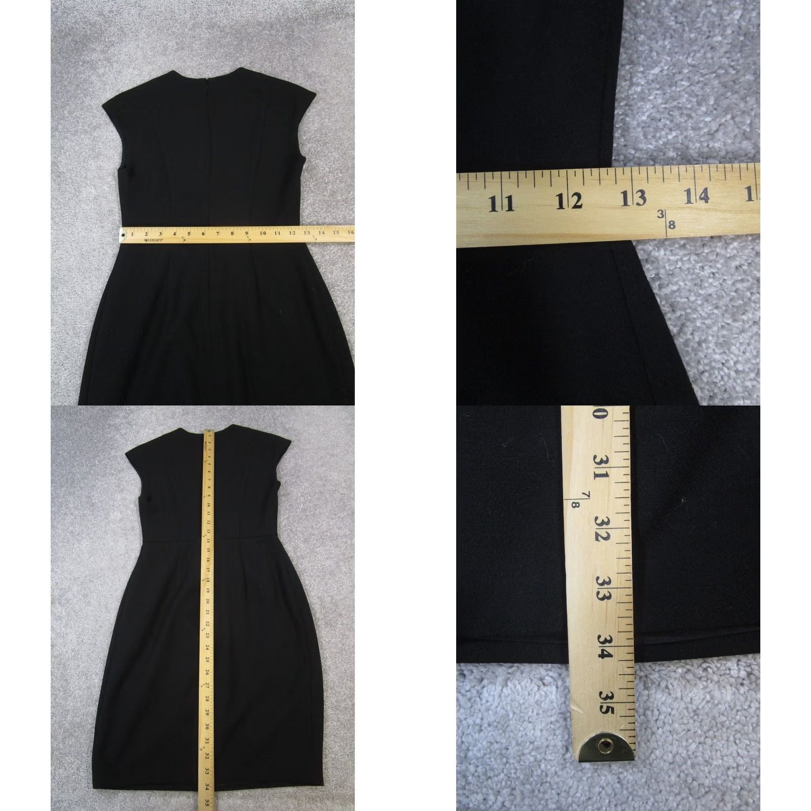 Massimo Dutti Massimo Dutti Dress Womens 4 Black Bodycon Sleeveless Round Neck Zip Short Solid Polyester Adults Womens Black Dress Bodycon 90s? Size S / US 4 / IT 40 - 8 Thumbnail