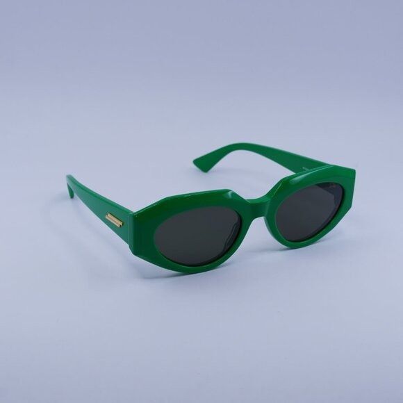 Bottega Veneta Bottega Veneta BV1031S 005 Sunglasses Green Oval Frame Size ONE SIZE - 6 Thumbnail