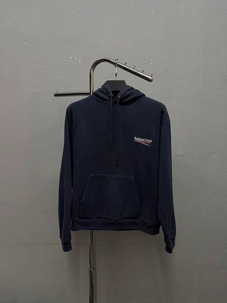 Balenciaga Balenciaga Cola print hooded sweatshirt Navy blue Size US L / EU 52-54 / 3 - 1 Thumbnail