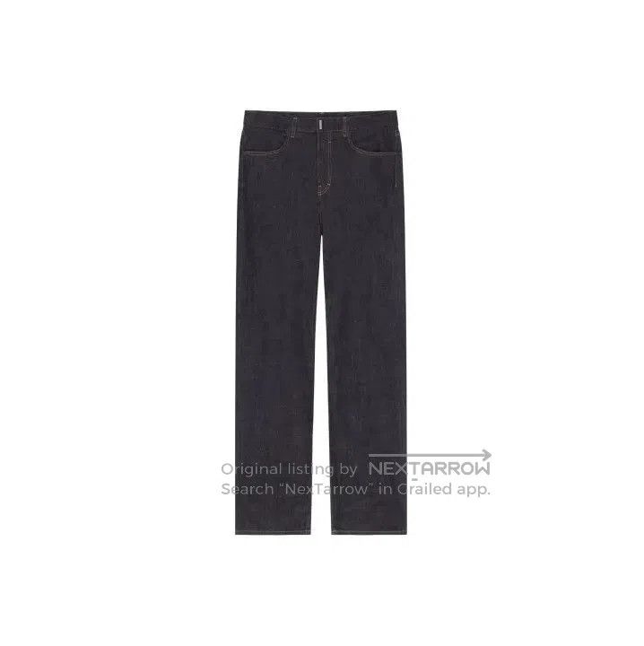 Givenchy Givenchy SS24 Men's Solid Button Mid-Rise Straight Jeans. Size US 31 - 1 Thumbnail