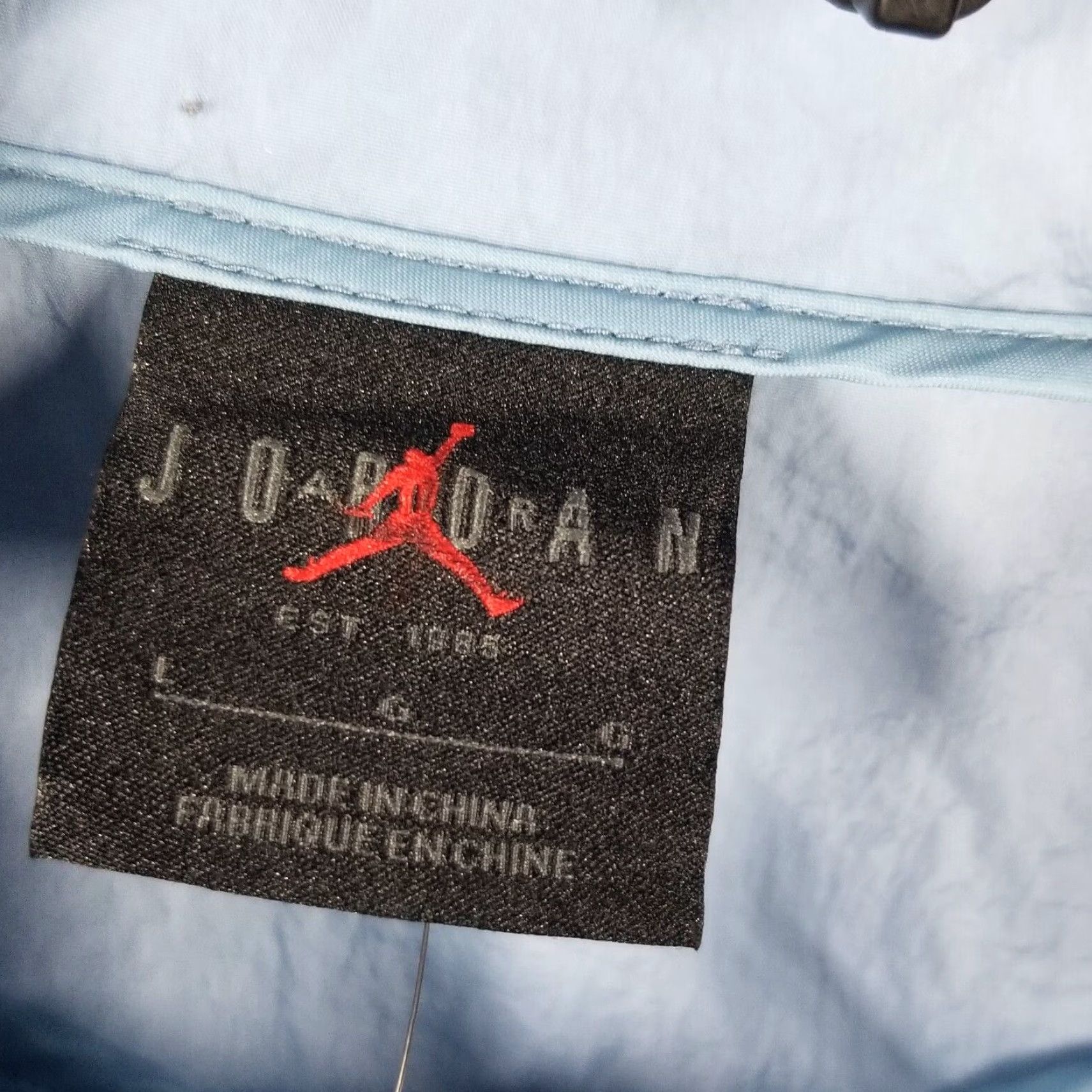 Nike Nike Jordan 23 Engineered Windbreaker Jacket Men Large Carolina Blue Rare Color Size US L / EU 52-54 / 3 - 2 Thumbnail