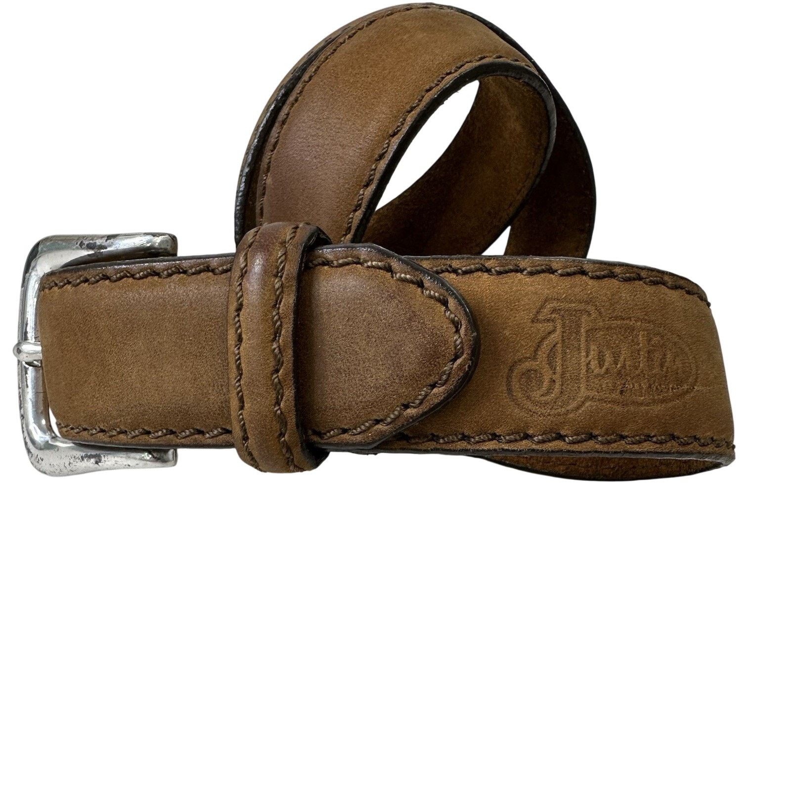 Justin Boots Justin Men's Brown Suede Leather Work Belt 247BD Waist 32 Size 32 - 3 Thumbnail