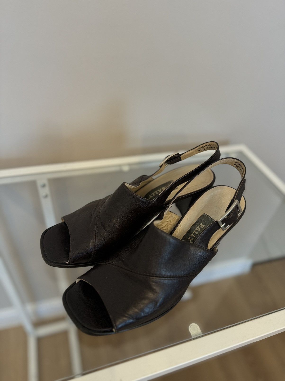 Bally Bally brown leather made in Italy shoes heels rare luxury Size US 10 / IT 40 - 2 Thumbnail
