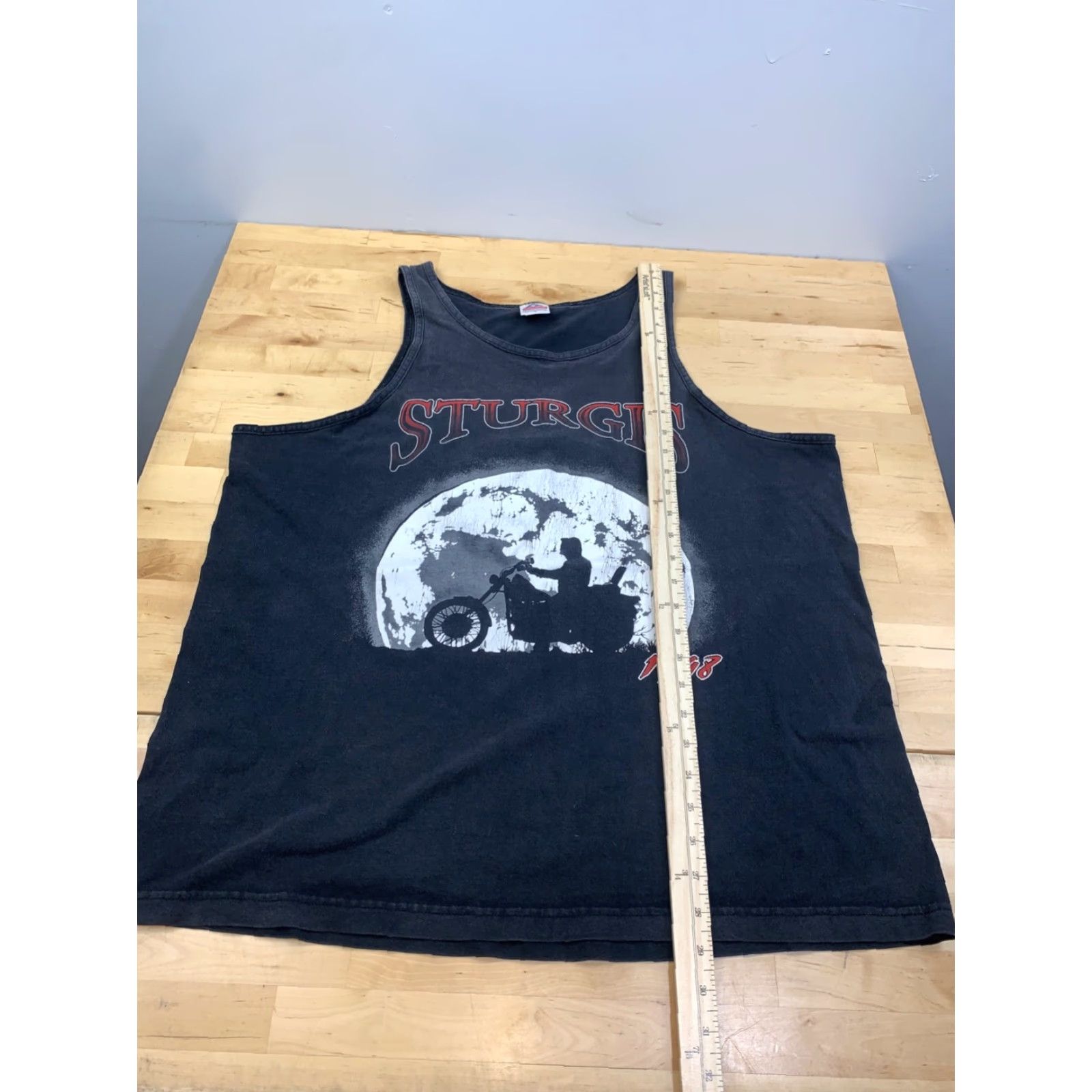 AAA VINTAGE Sturgis Tank Top Mens XL Black Biker Full MoonMotorcycle 90s 11145 Size US XL / EU 56 / 4 - 3 Thumbnail