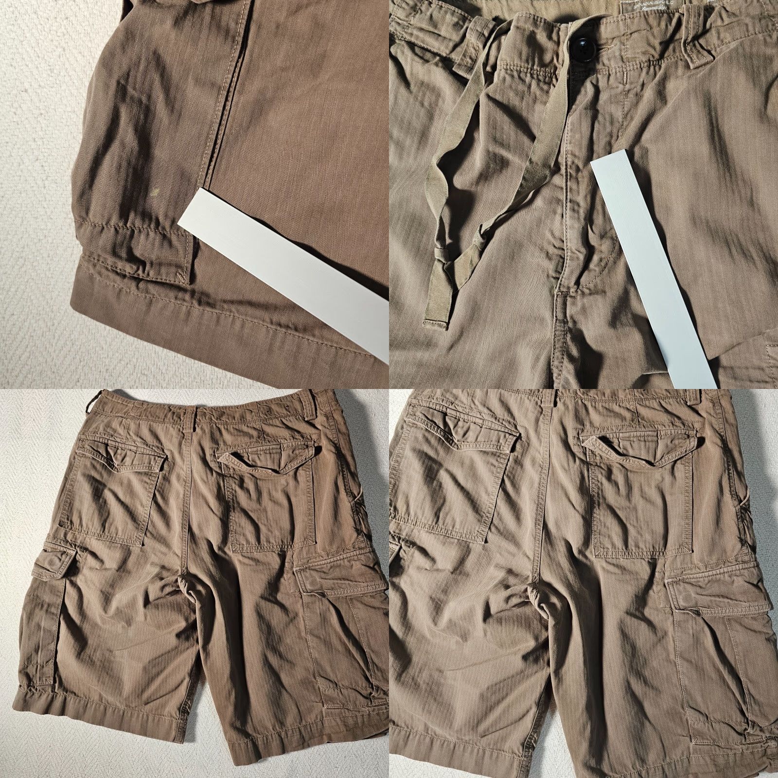 Banana Republic Banana Republic Shorts Cargo Relaxed Fit Men 33 Tan Stone Cotton Outdoor Casual Garment Dye Size US 33 - 8 Thumbnail