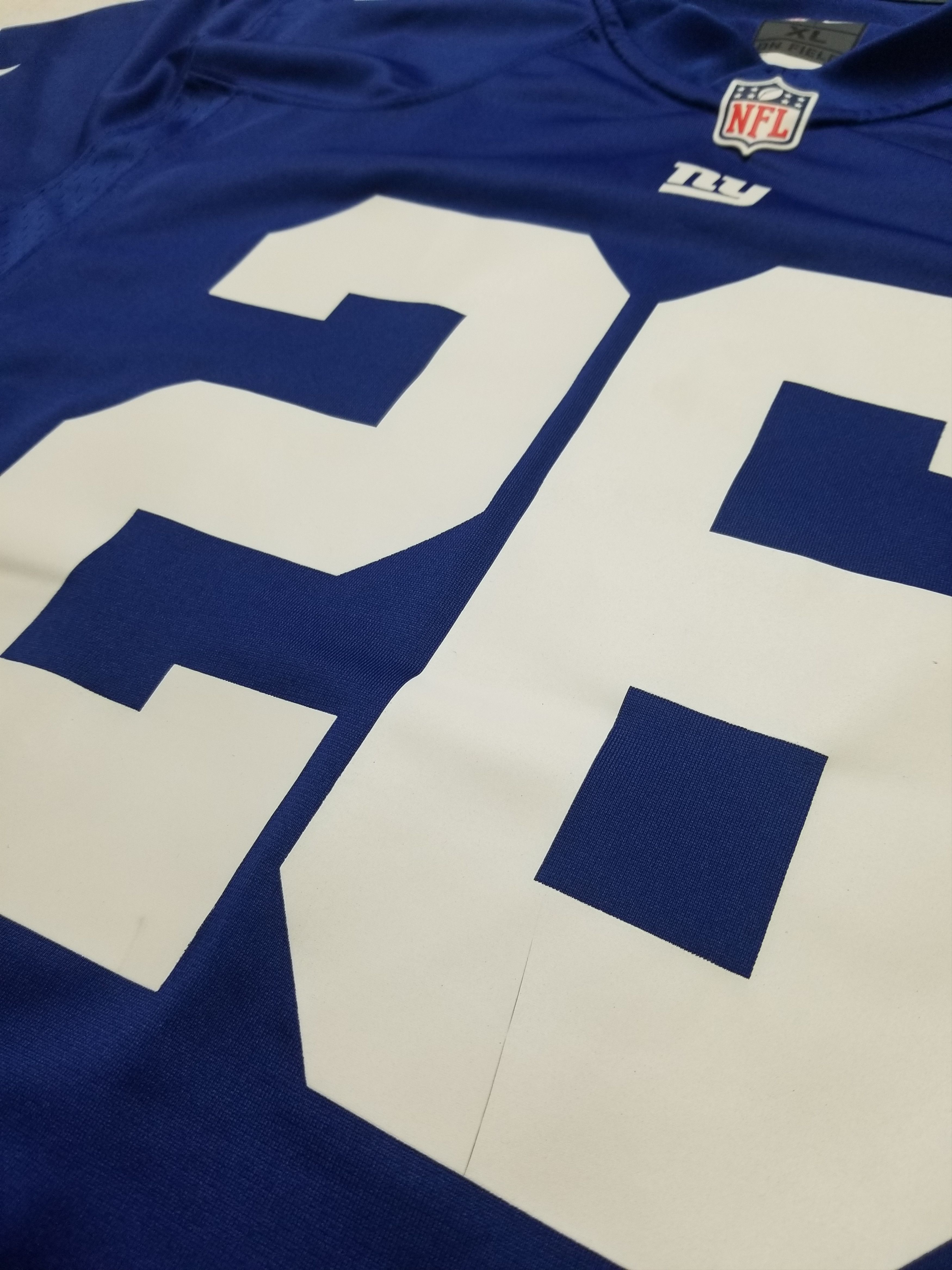 Nike Nike New York Giants #26 Saquon Barkley Onfield NFL Jersey Size US XL / EU 56 / 4 - 5 Thumbnail