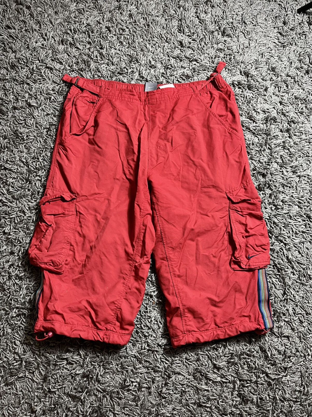 Nike × Vintage NIKE VINTAGE 00s CARGO BREECHES Y2K POCKETS SHORTS Size US 34 / EU 50 - 1 Thumbnail