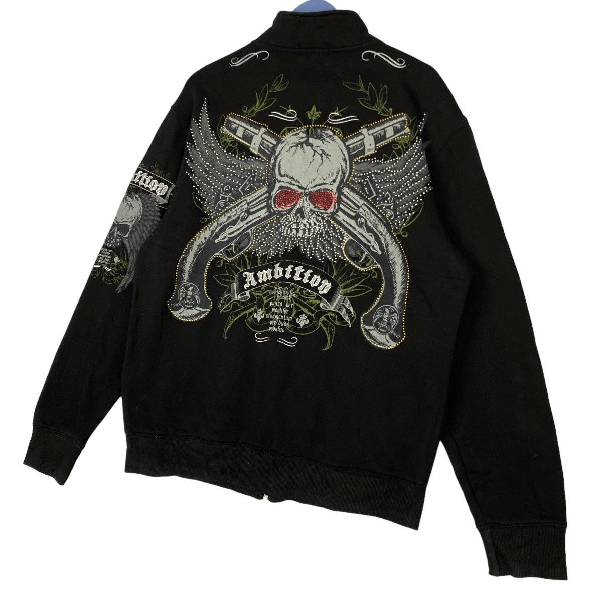 Vintage Vintage Be Ambitions Full Print Full Zip Sweater Black Size US L / EU 52-54 / 3 - 2 Thumbnail