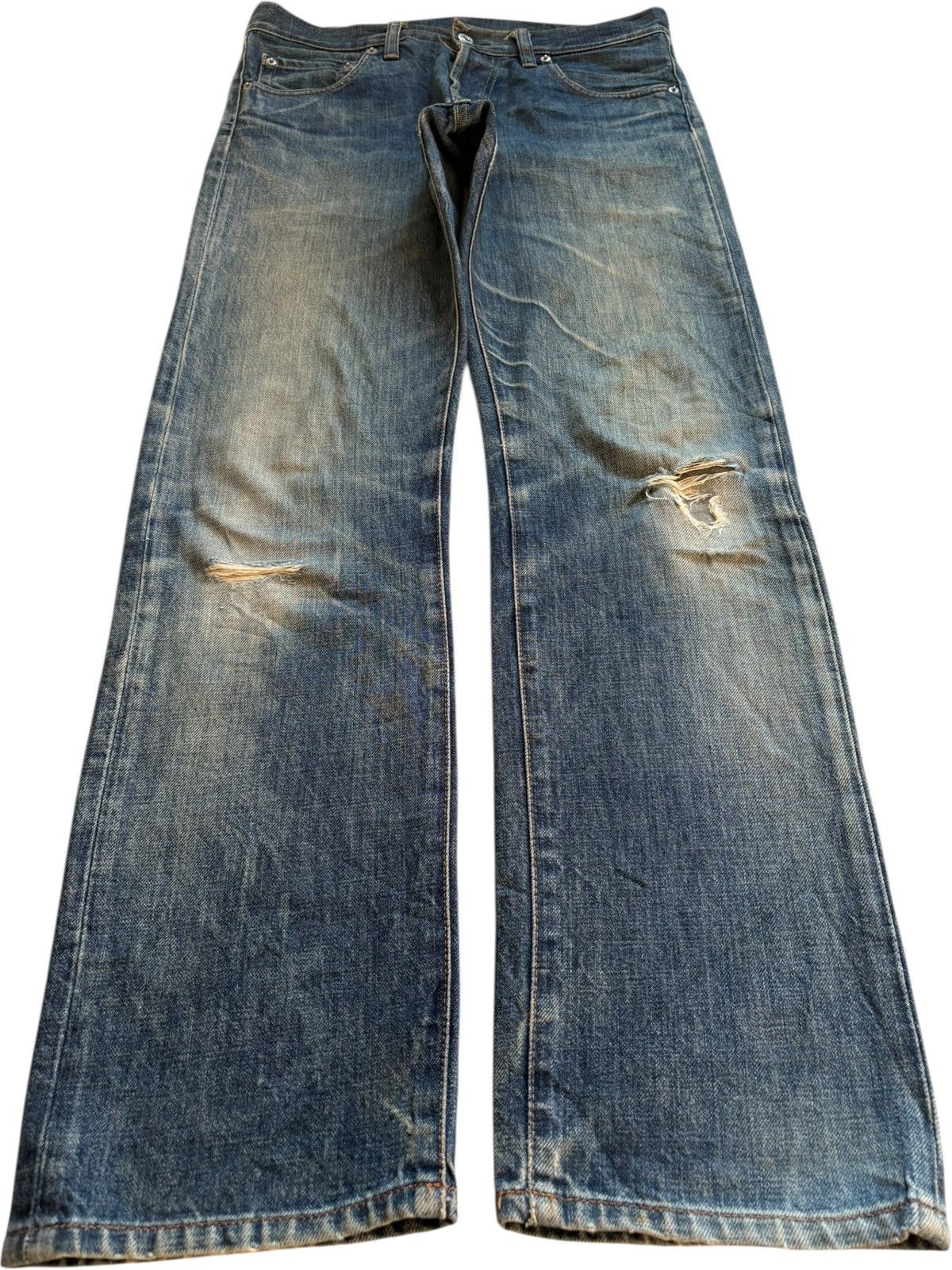 G-Star Vintage G Star Jean Button Fly Rusty Mud Wash Rip Loose Jean Size US 32 / EU 48 - 1 Thumbnail