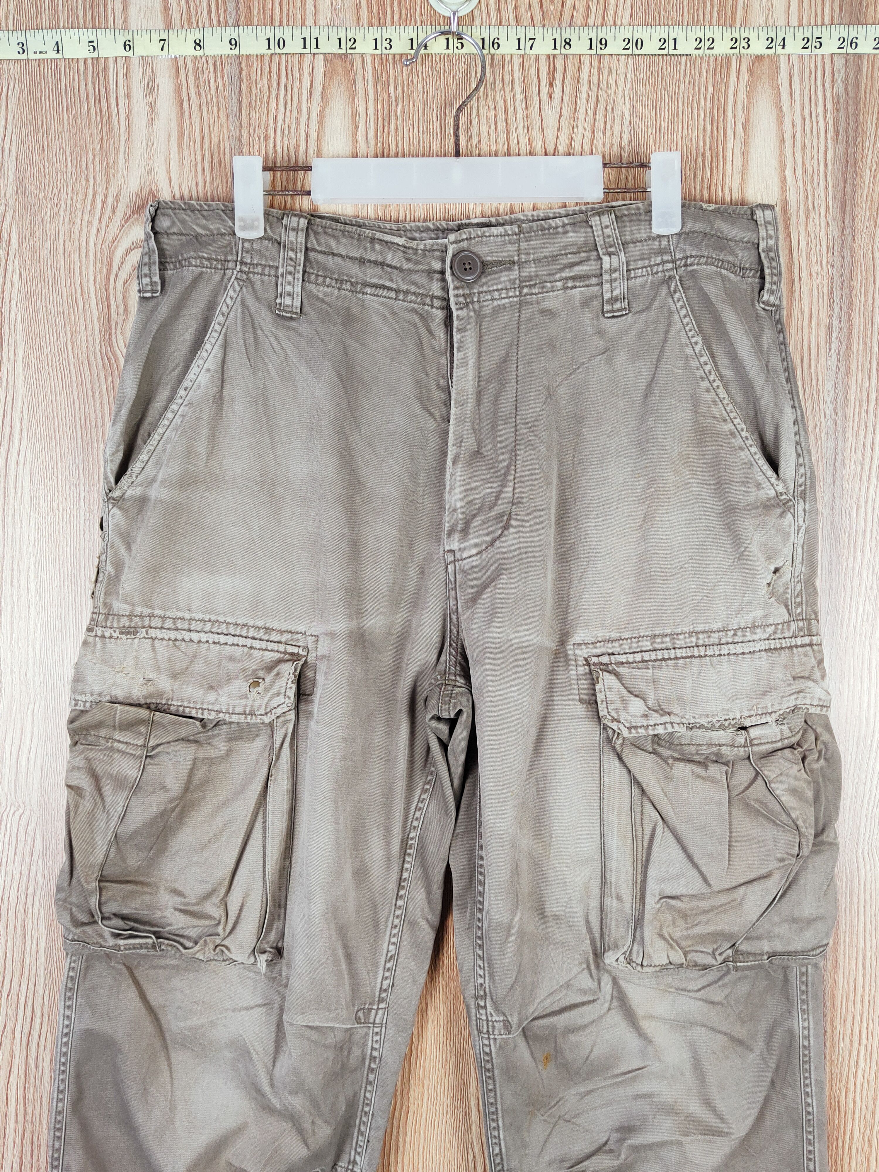 Japanese Brand × Vintage RCC 986 Olive Faded Multi Tactical pocket Cargo Pants Size US 35 - 2 Thumbnail