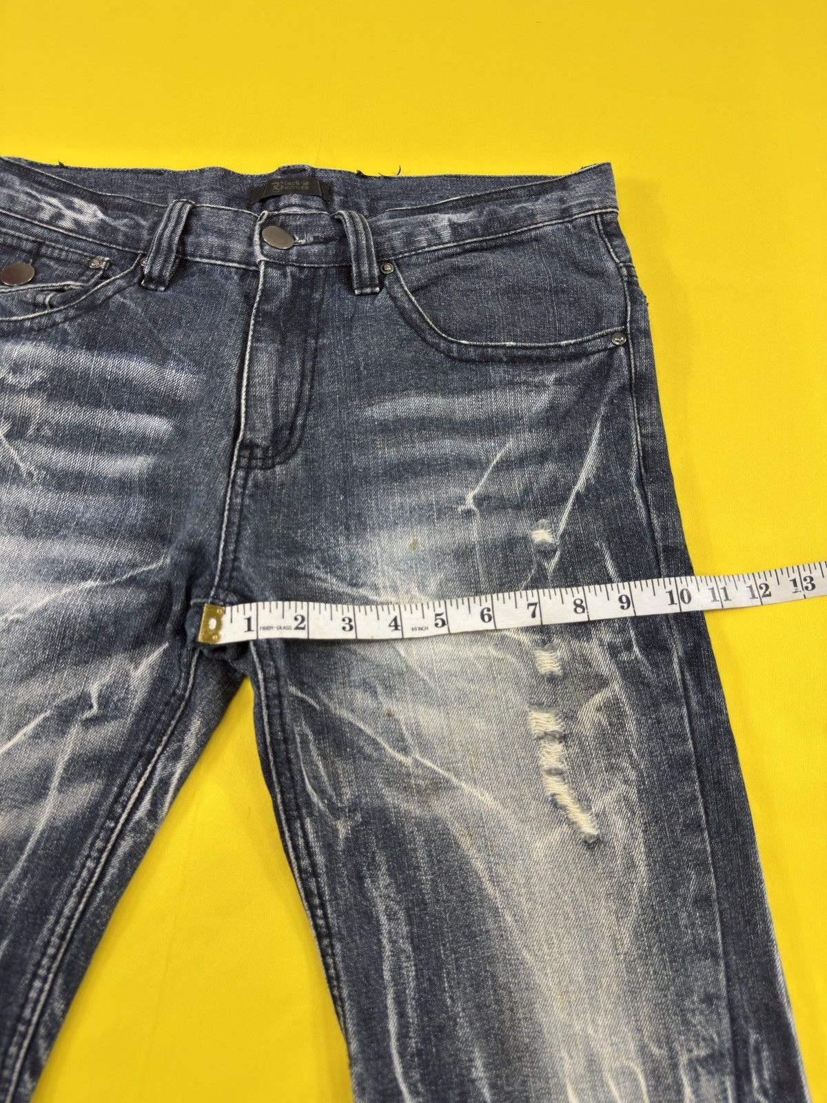 Japanese Brand Black Baccara tornado mart style spiral flare jeans Size US 34 / EU 50 - 16 Thumbnail