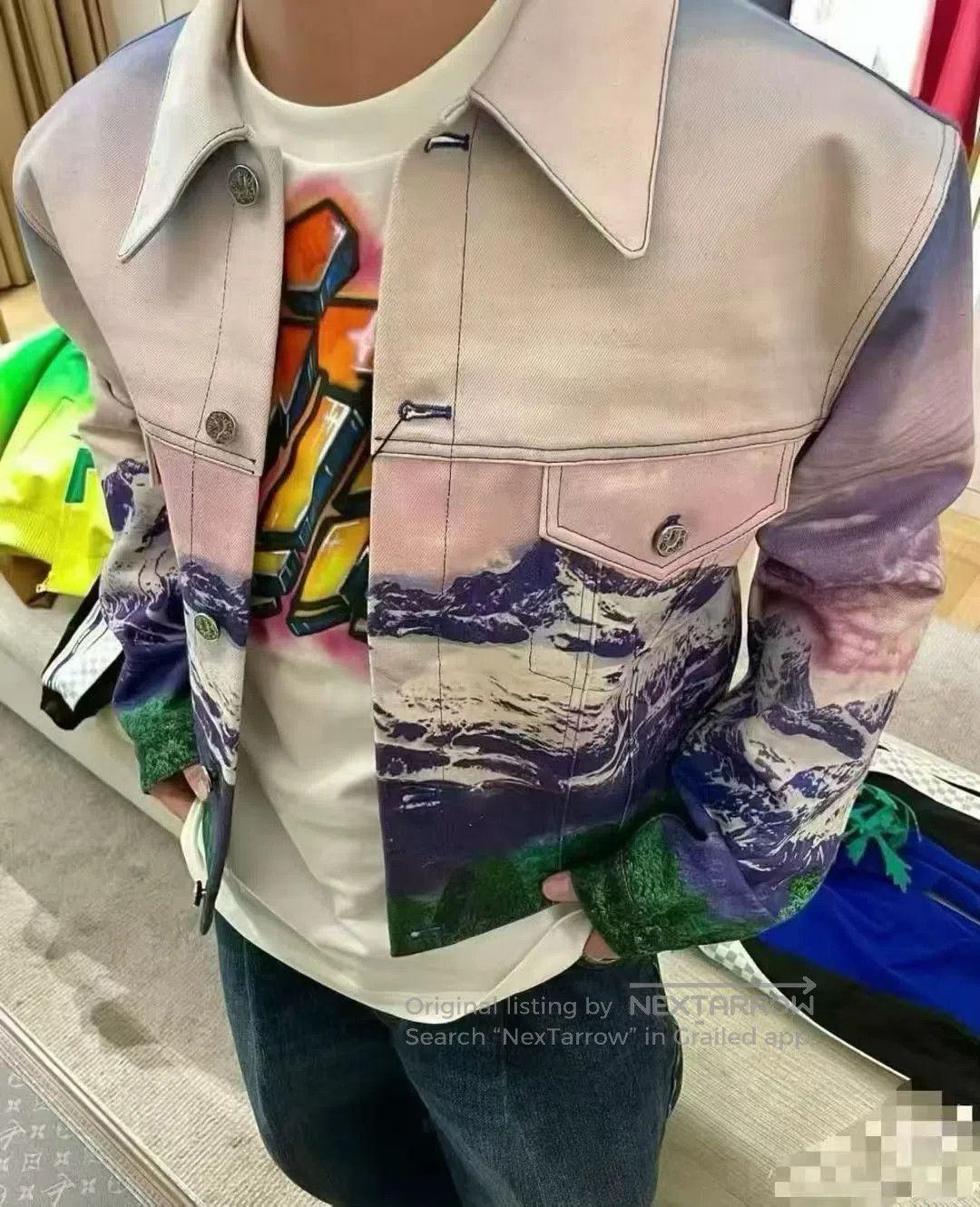 Louis Vuitton Louis Vuitton Mountain Landscape Denim Jacket| Size US S / EU 44-46 / 1 - 6 Thumbnail