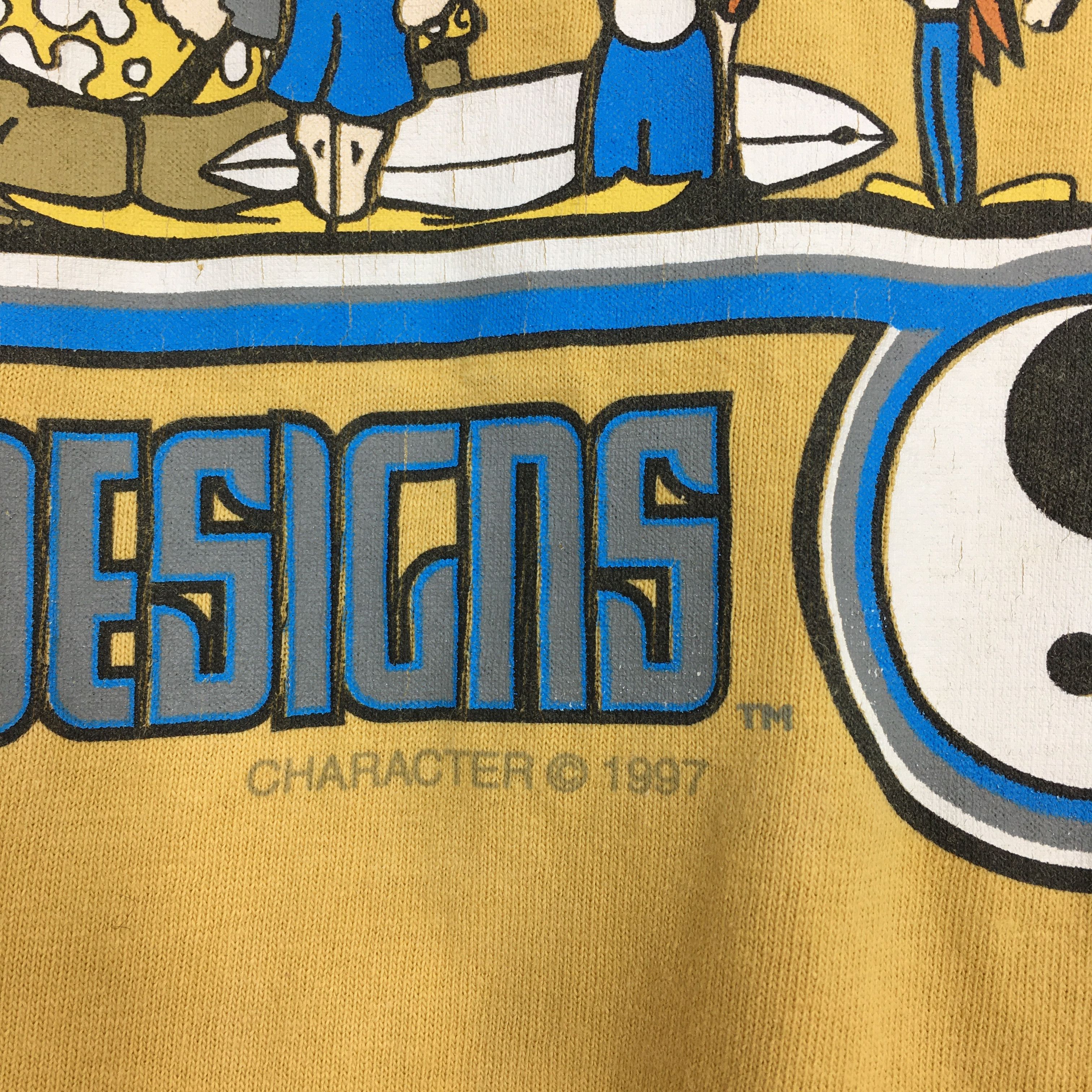 Vintage Vintage T&C Surf Designs Yin Yang Surfing Mustard T shirt Size US M / EU 48-50 / 2 - 7 Thumbnail
