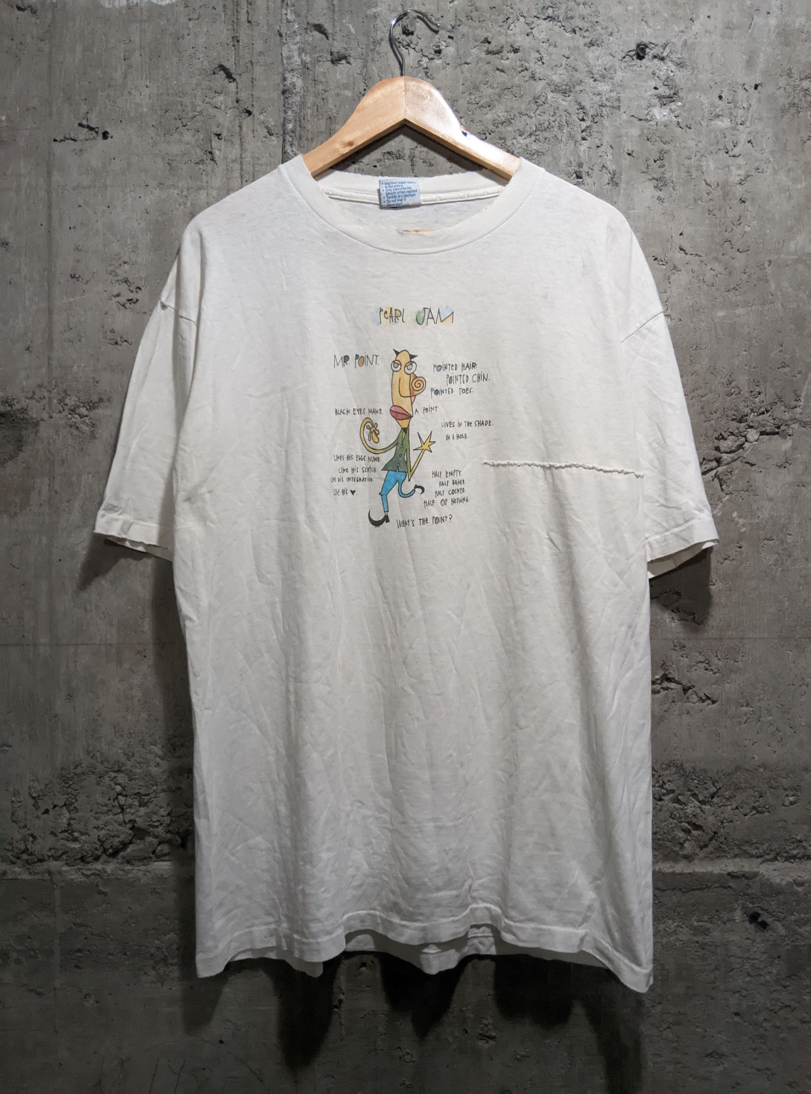Band Tees Vintage 1995 thrashed Pearl jam mr point grunge t shirt Size US XL / EU 56 / 4 - 1 Thumbnail