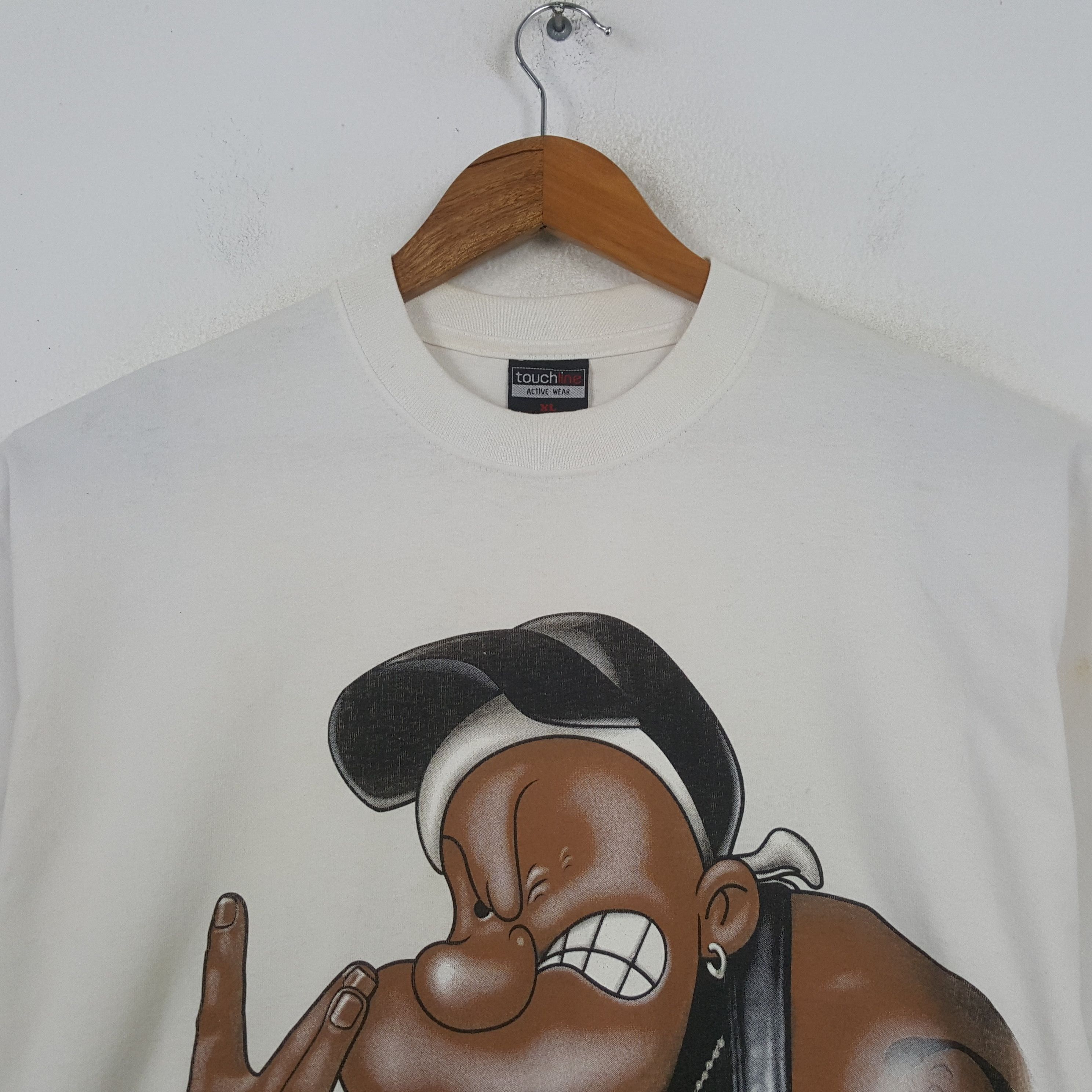 Cartoon Network Vintage 90's Popeye American Cartoon characters T-shirt RR5 Size US XXL / EU 58 / 5 - 2 Thumbnail
