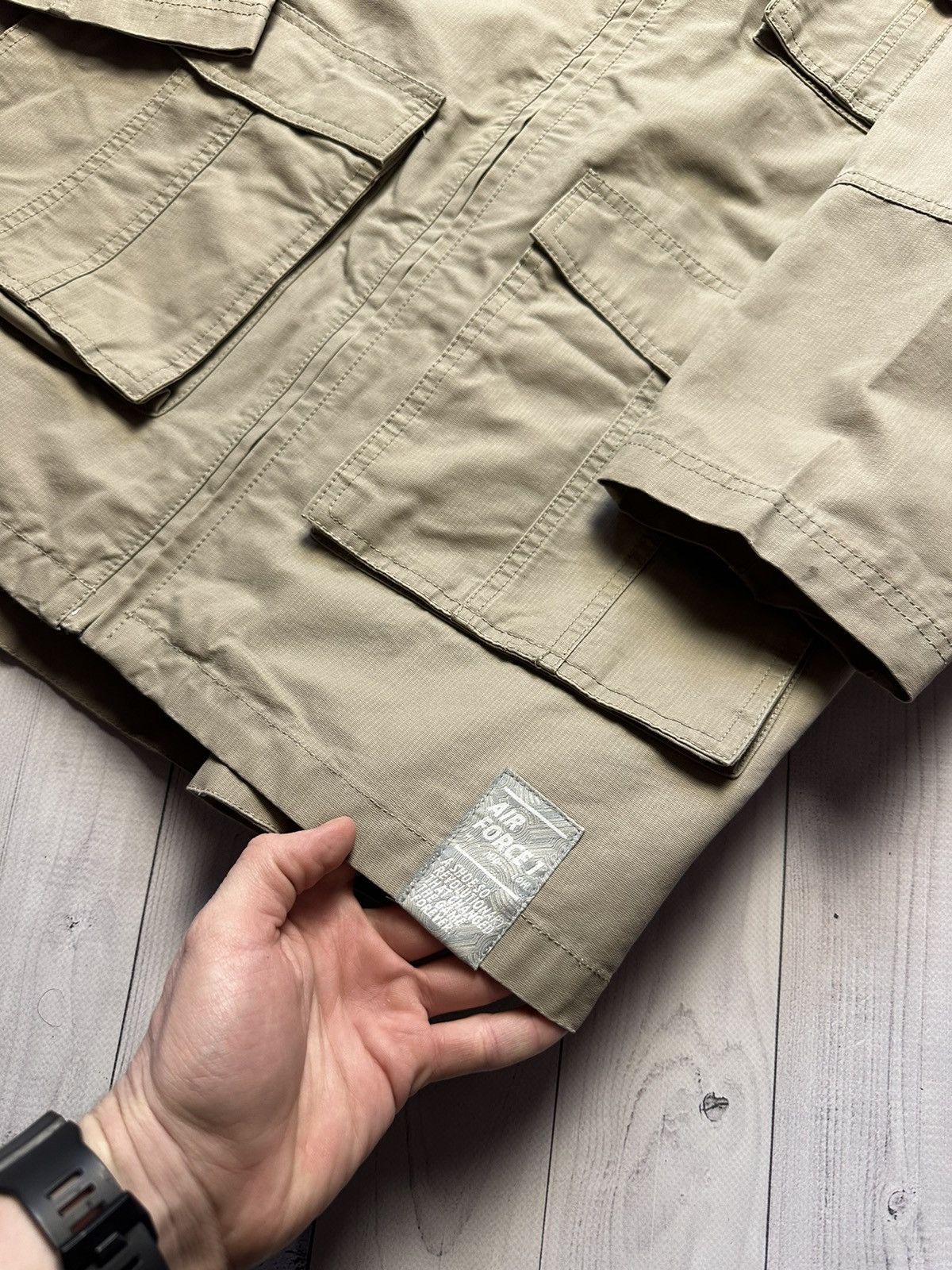 Nike × Vintage Vintage Nike Denim parka jacket army logo rare size Xs/S Size US S / EU 44-46 / 1 - 3 Thumbnail