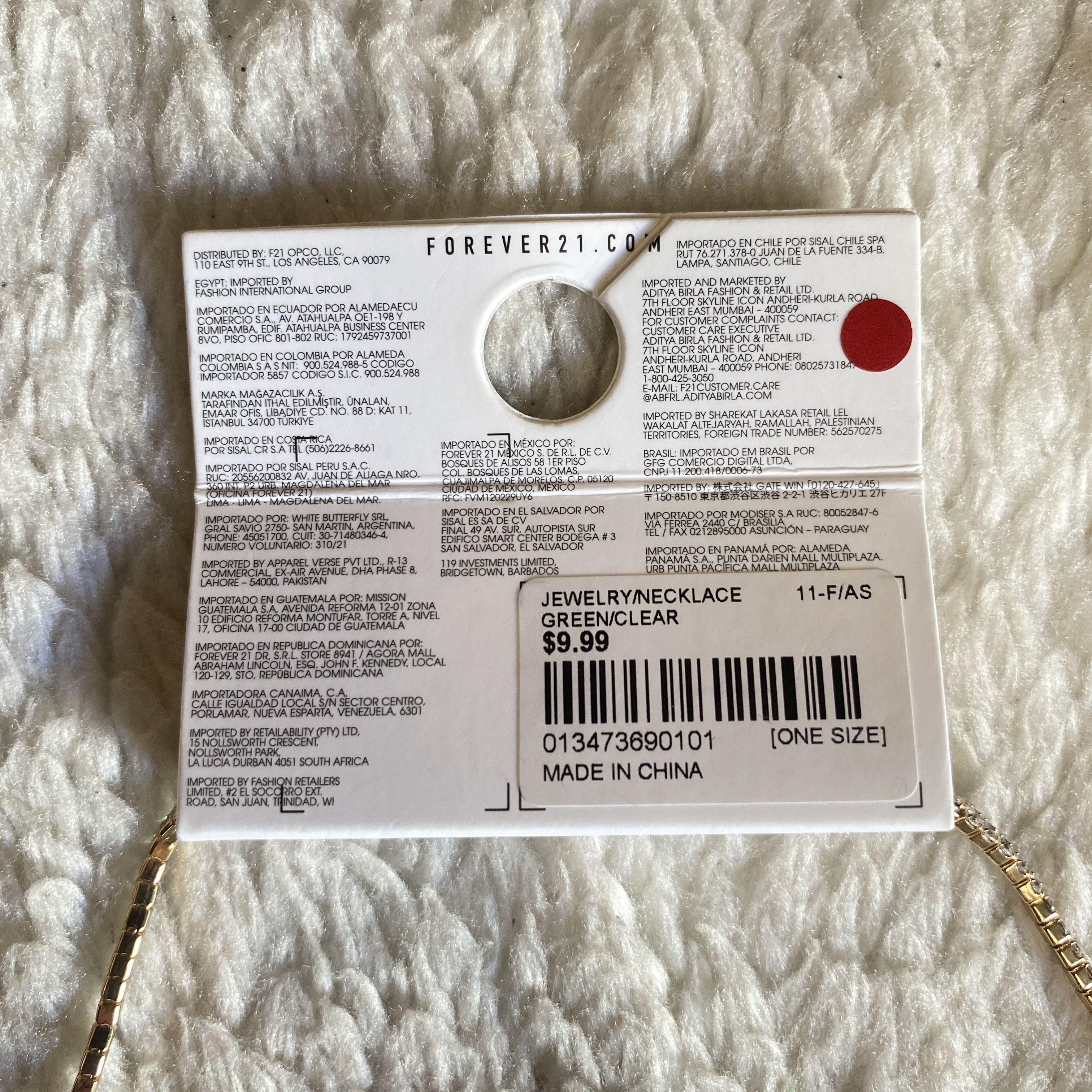Forever 21 Forever 21 Green & Clear CZ Tennis Choker Necklace Size ONE SIZE - 9 Thumbnail