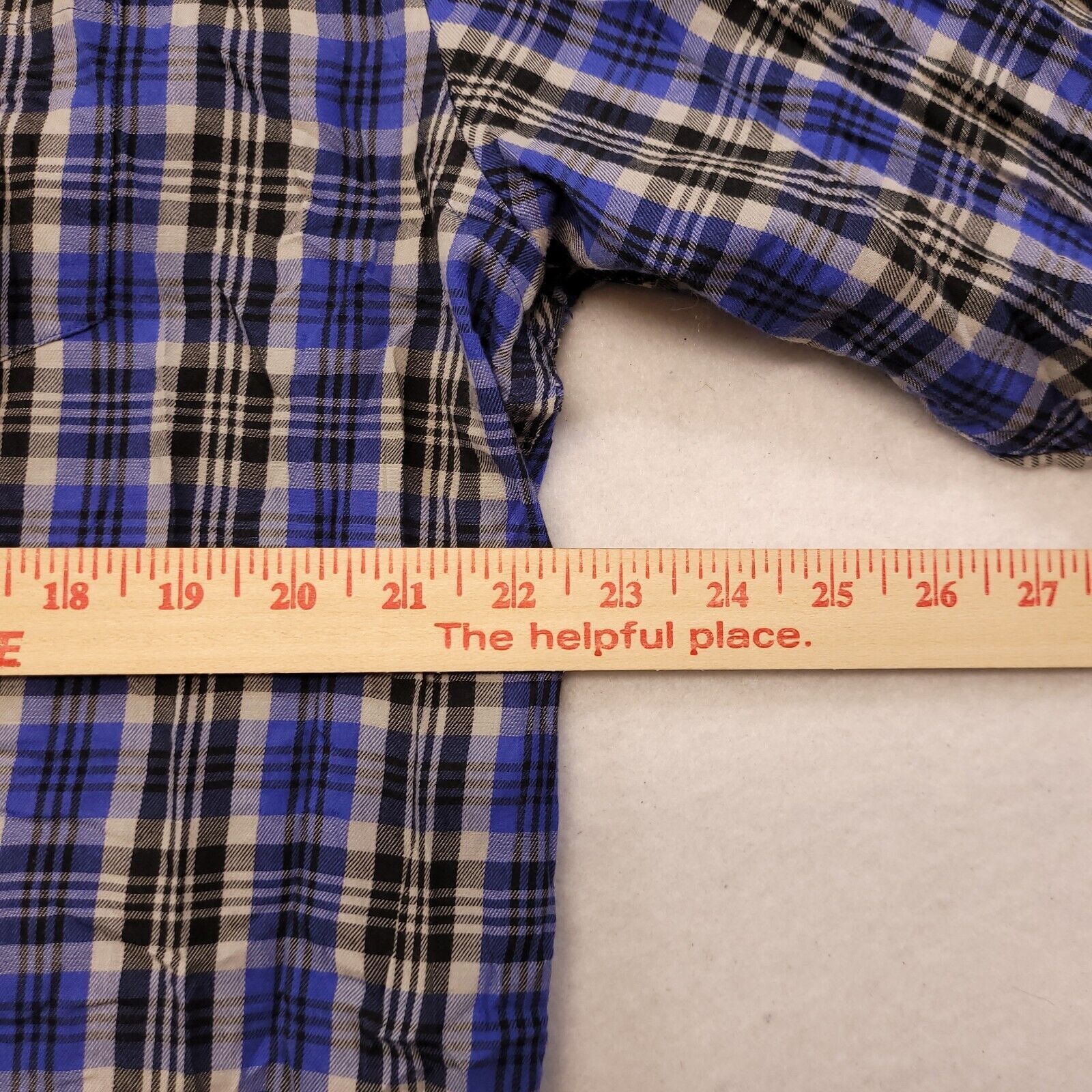Van Heusen Van Heusen Tartan Flannel Shirt Mens Size Large L Blue Black Size US L / EU 52-54 / 3 - 9 Thumbnail