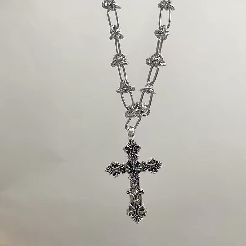 Jewelry Cross Linked Chain Punk Gothic Necklace Size ONE SIZE - 4 Thumbnail