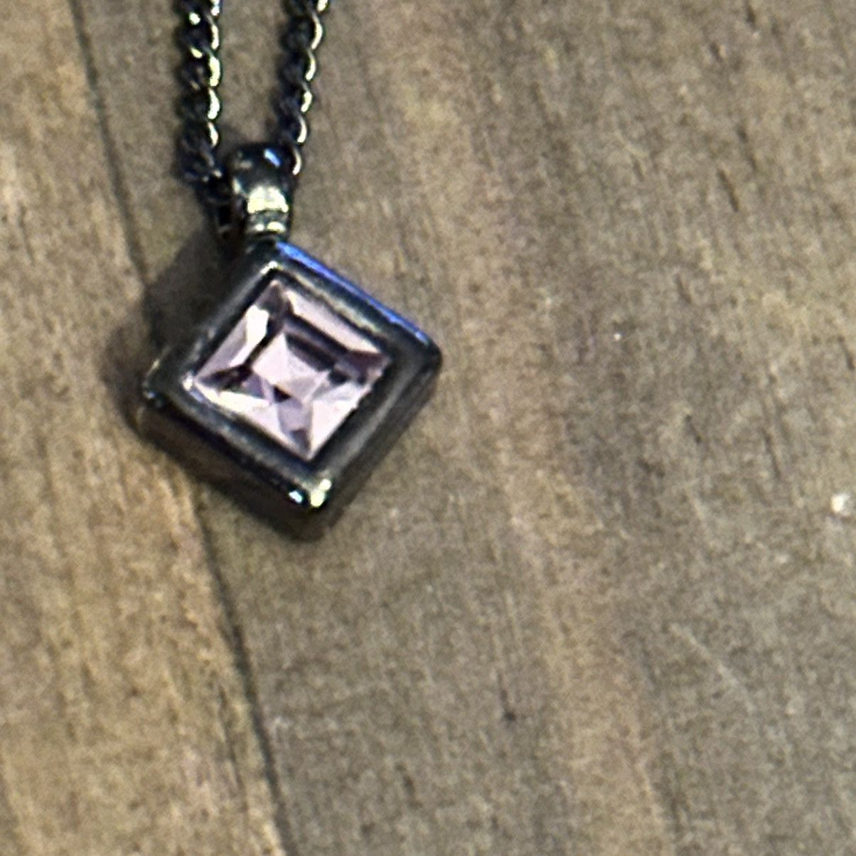 Steve Madden Steve Madden dark silver pink gemstone pendant necklace Size ONE SIZE - 3 Thumbnail