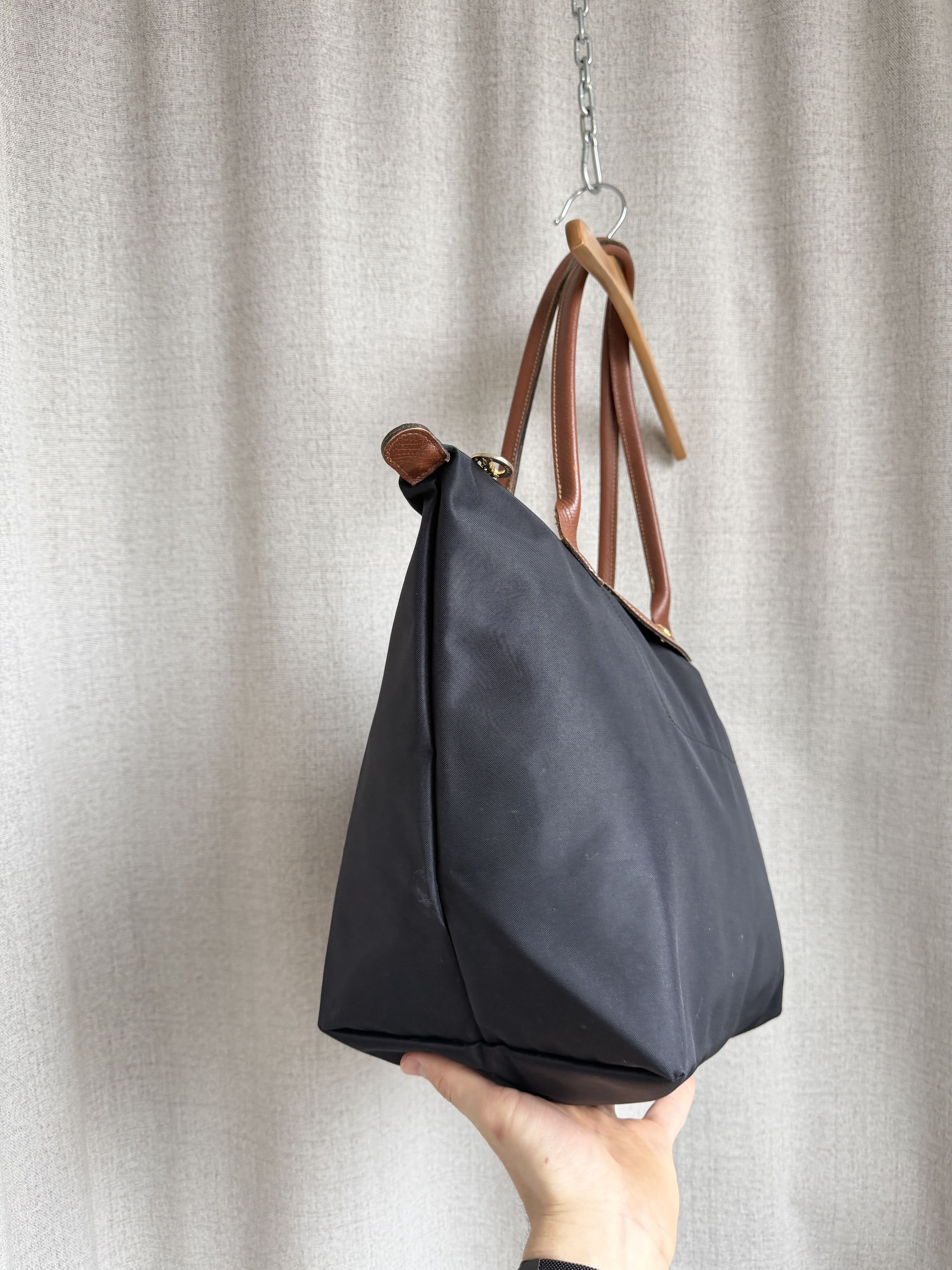 Longchamp Longchamp Le Pliage Black Nylon Top Handle Bag Size L Size ONE SIZE - 4 Thumbnail