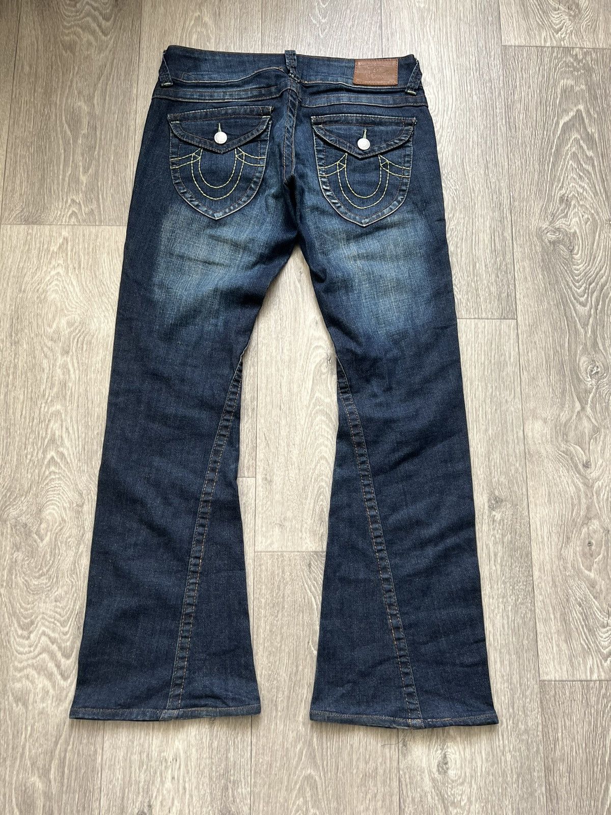If Six Was Nine True Religion Low Rise Flared Denim Black Jeans Size 29" - 3 Thumbnail