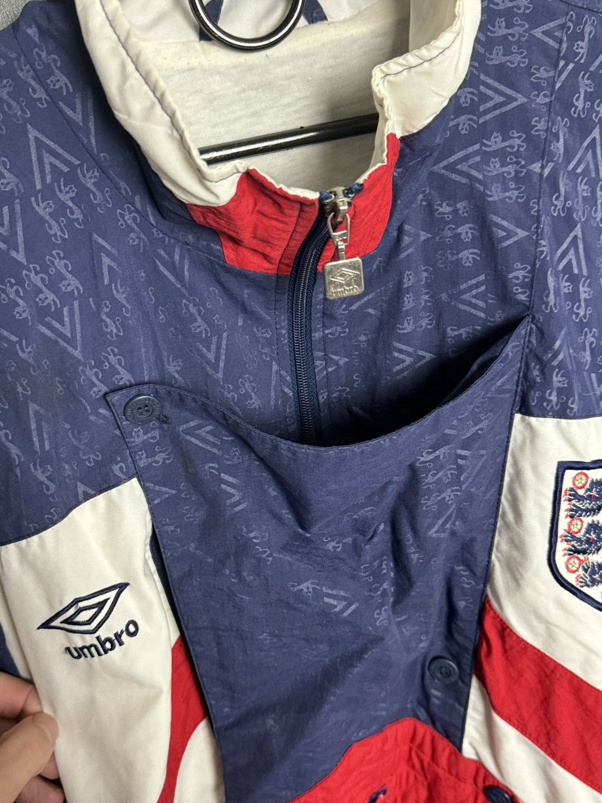 Umbro Vintage England National Team Training Football Jacket Size US L / EU 52-54 / 3 - 6 Thumbnail