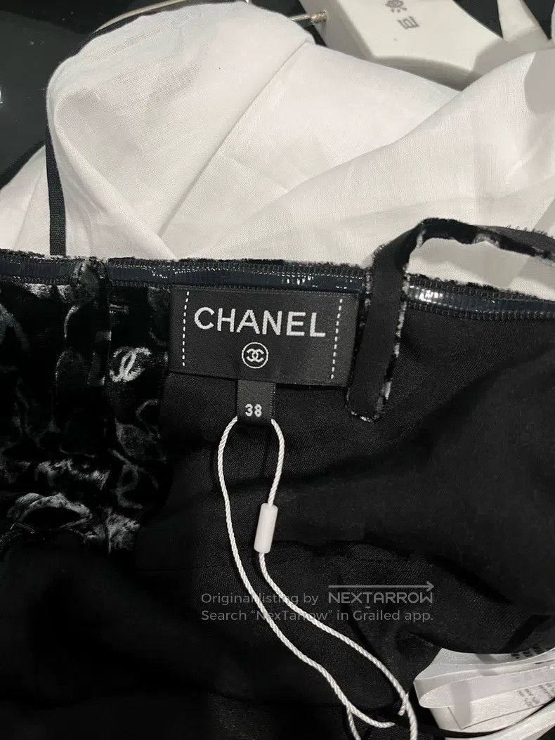 Chanel Chanel Black velvet print strap dress Size XS / US 0-2 / IT 36-38 - 3 Thumbnail