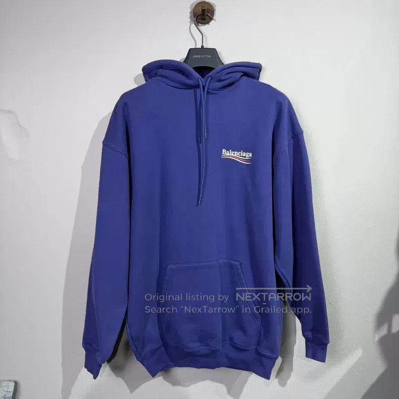 Balenciaga Balenciaga Dark Blue Coca-Cola Hooded Sweatshirt Size US S / EU 44-46 / 1 - 1 Thumbnail