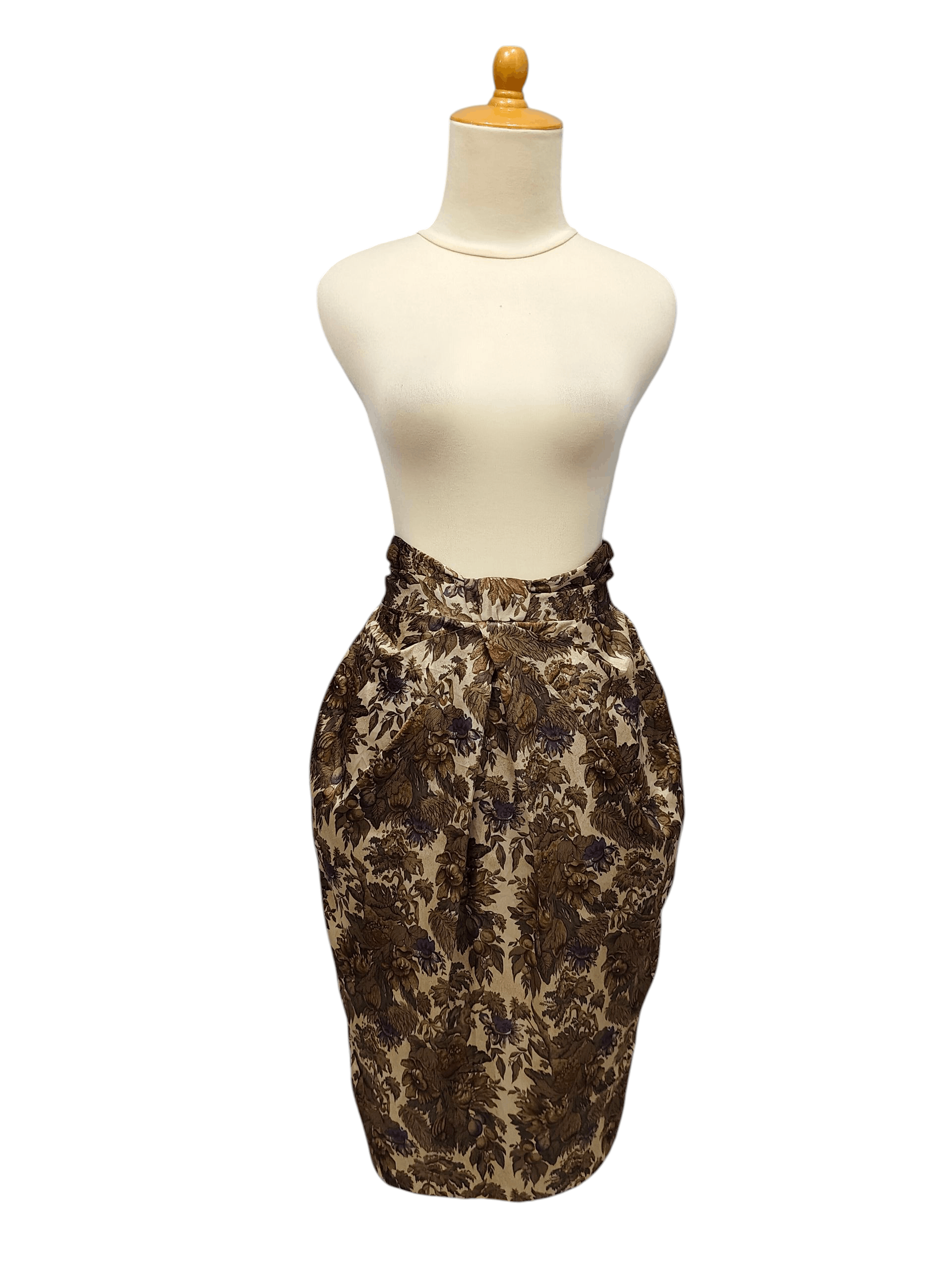 Kansai 🇯🇵 Baroque Floral Sculpted Balloon Silhouette Silk