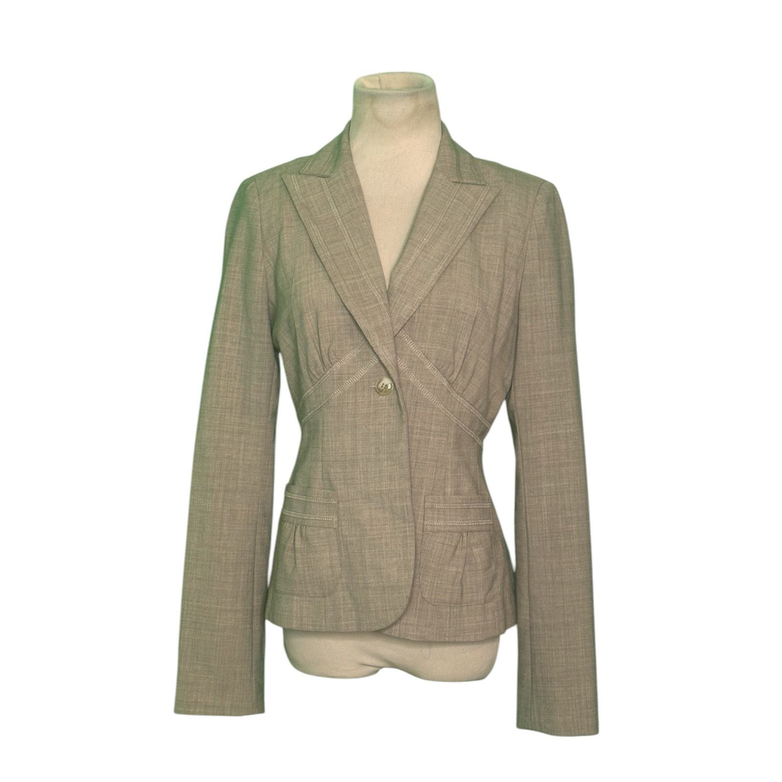 Laundry by Shelli Segal Laundry by Shelly Segal beige one button blazer size 6 Size M / US 6-8 / IT 42-44 - 1 Thumbnail