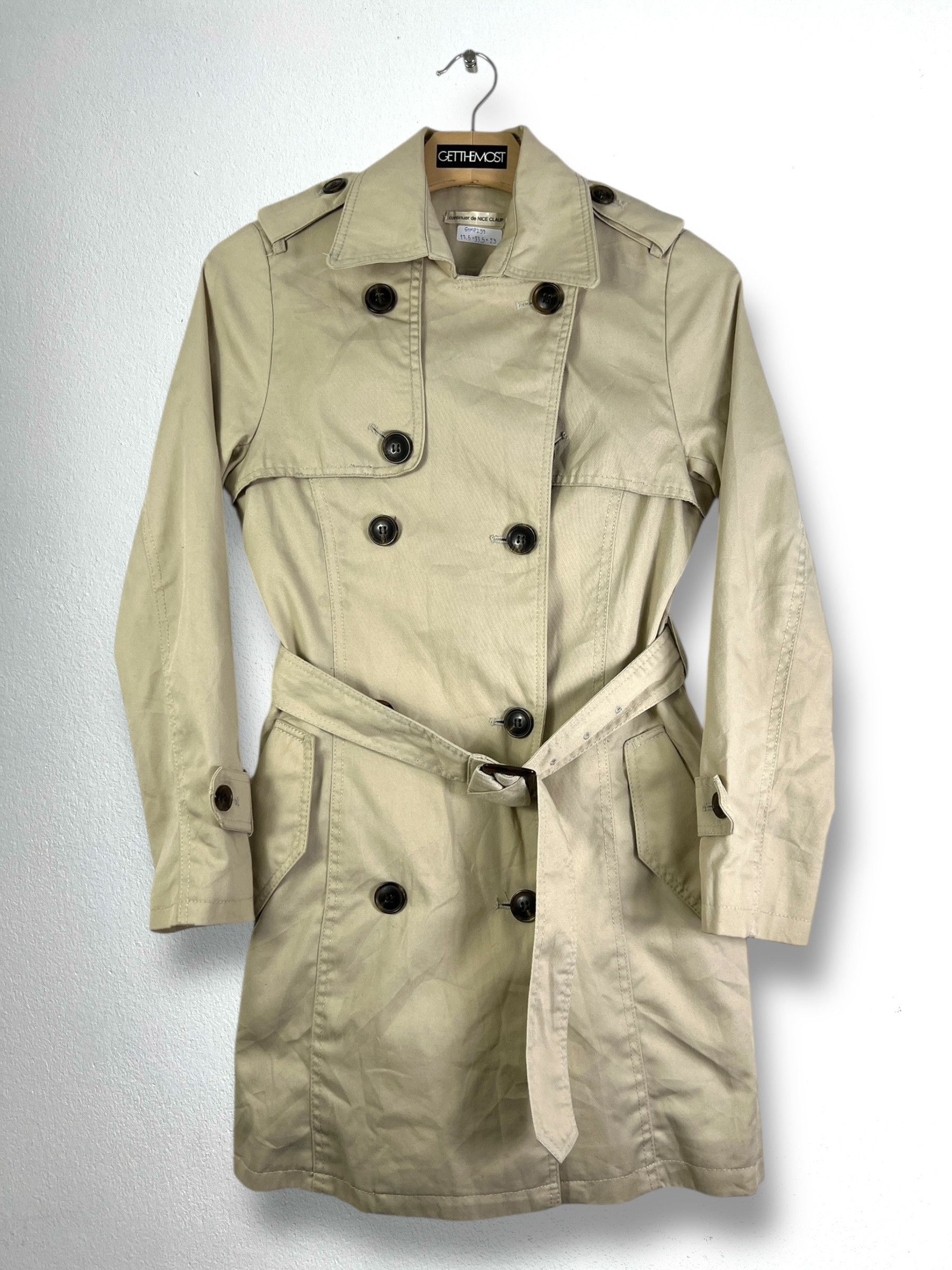 continuer de NICE CLAUP Trench Coat (M) GTMP299