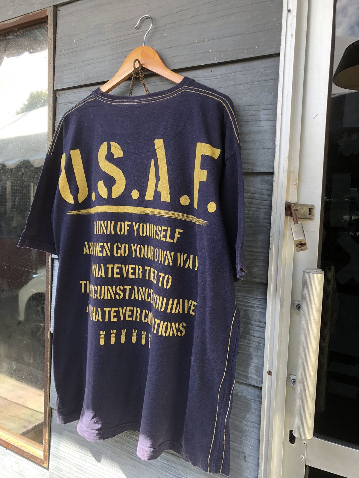 Alpha Industries × Vintage Vintage Y2K Smack Aspiration USAF Backhit Baggy Tshirt Size US XXL / EU 58 / 5 - 3 Thumbnail