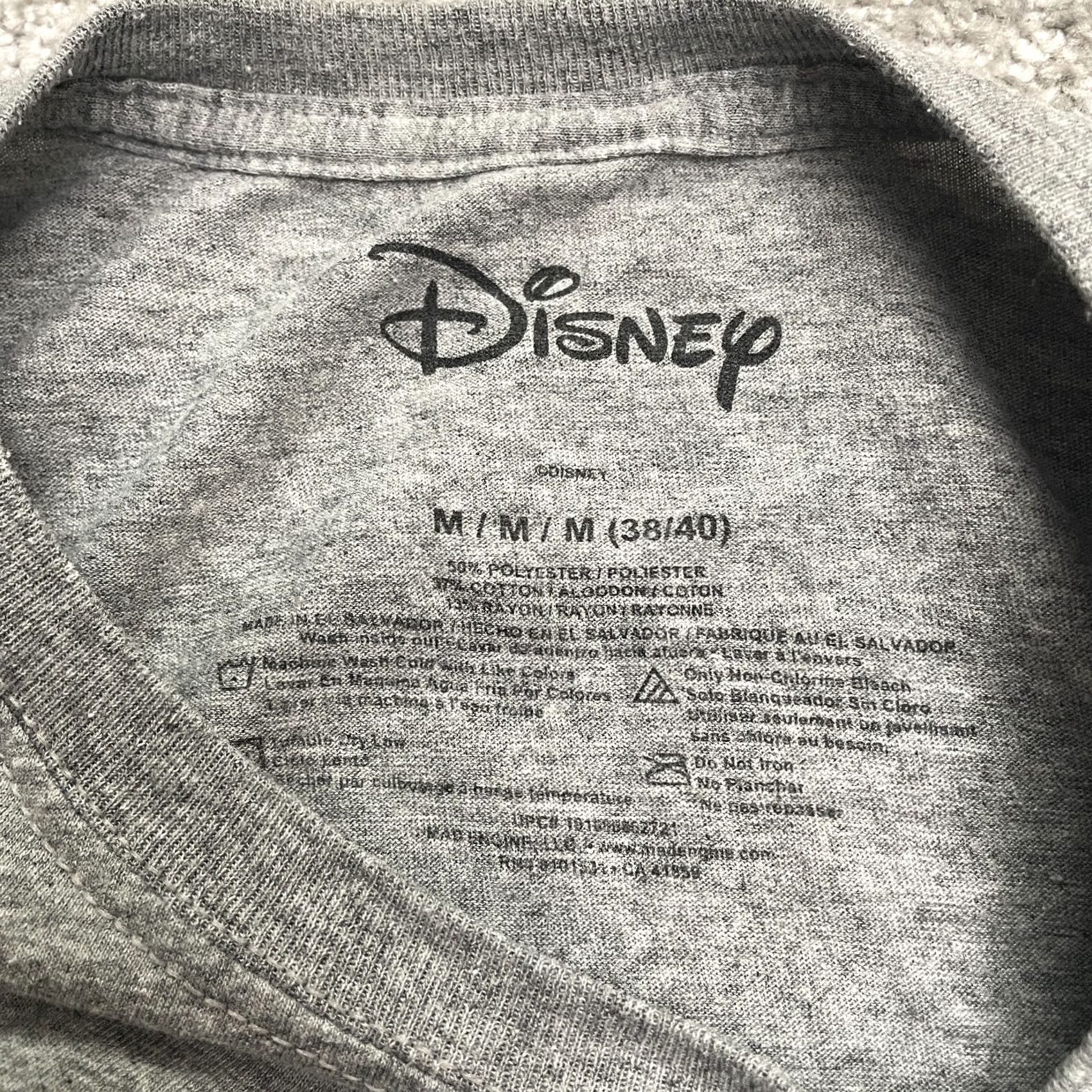 Disney Disney Mickey Mouse Womens Graphic Tee Medium Gray Short Sleeve Crewneck Cotton Size 32" / US 10 / IT 46 - 5 Thumbnail