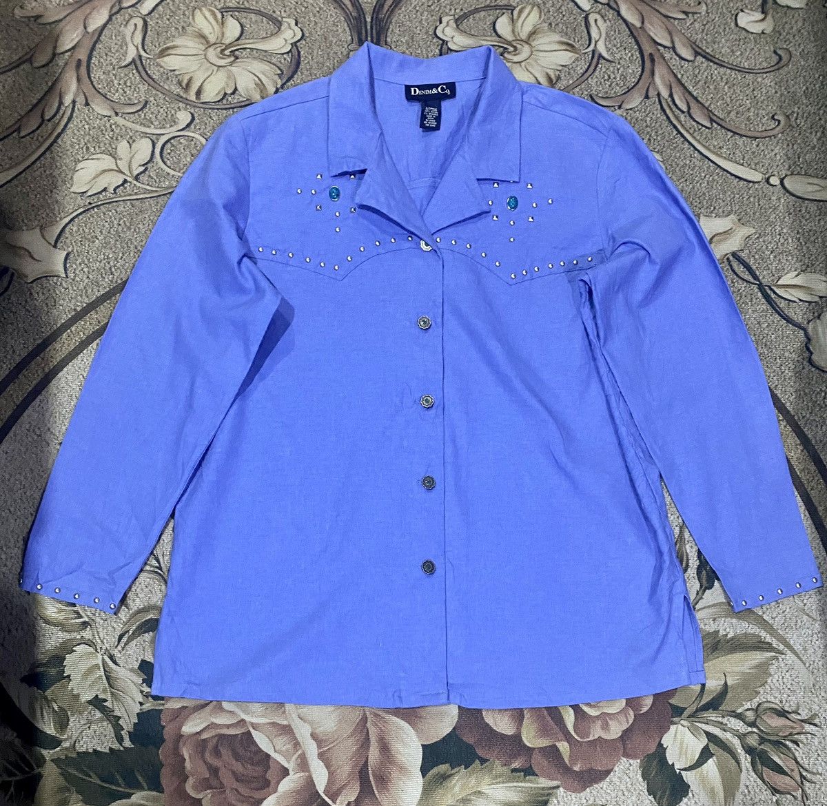 denim & co button shirt