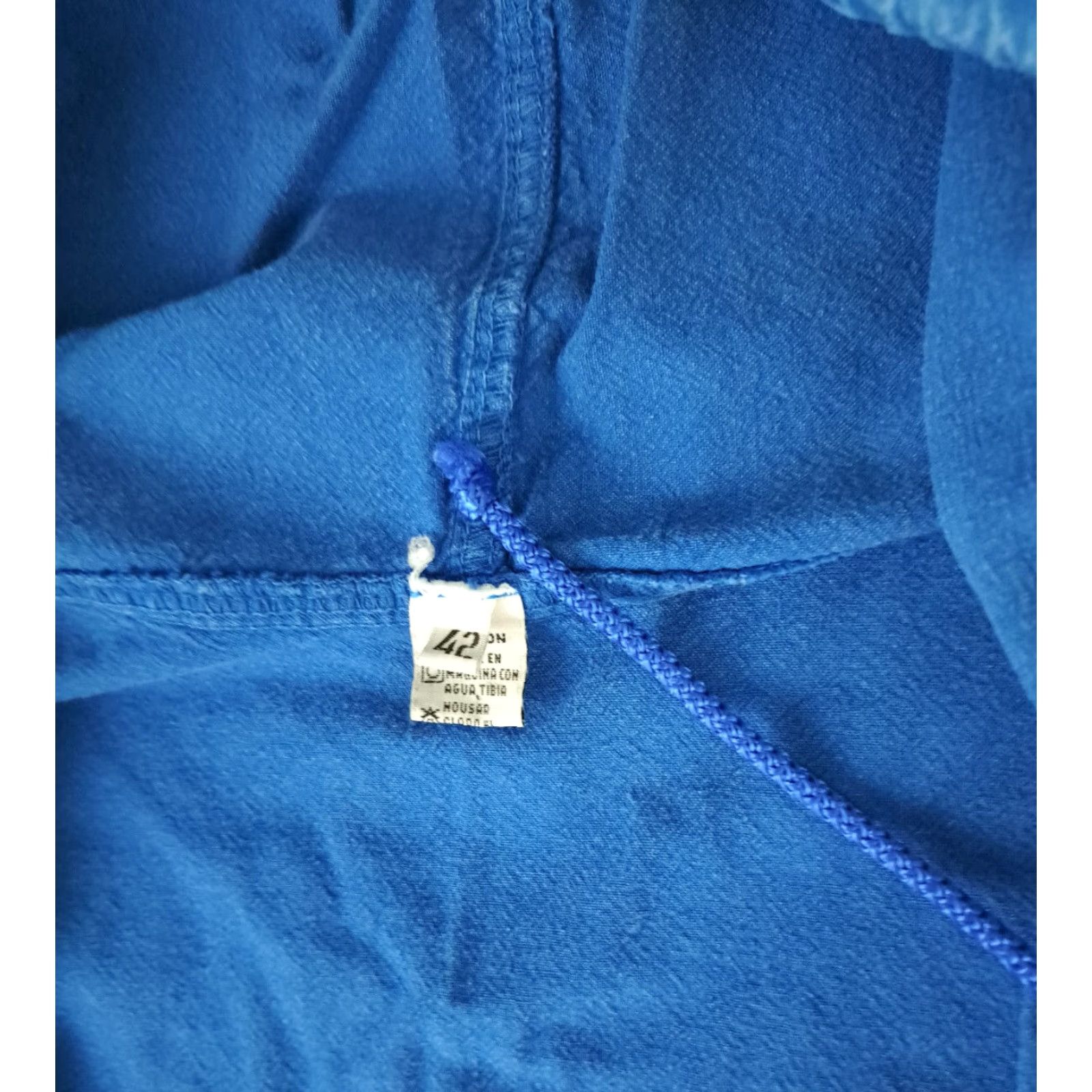 Nautica VINTAGE Unbranded Canvas Nautical Full Zip Hoodie sz 42 Blue Men Women Unisex Adults Beach 26in long 26in pit to pit Mexico Size US XL / EU 56 / 4 - 7 Thumbnail