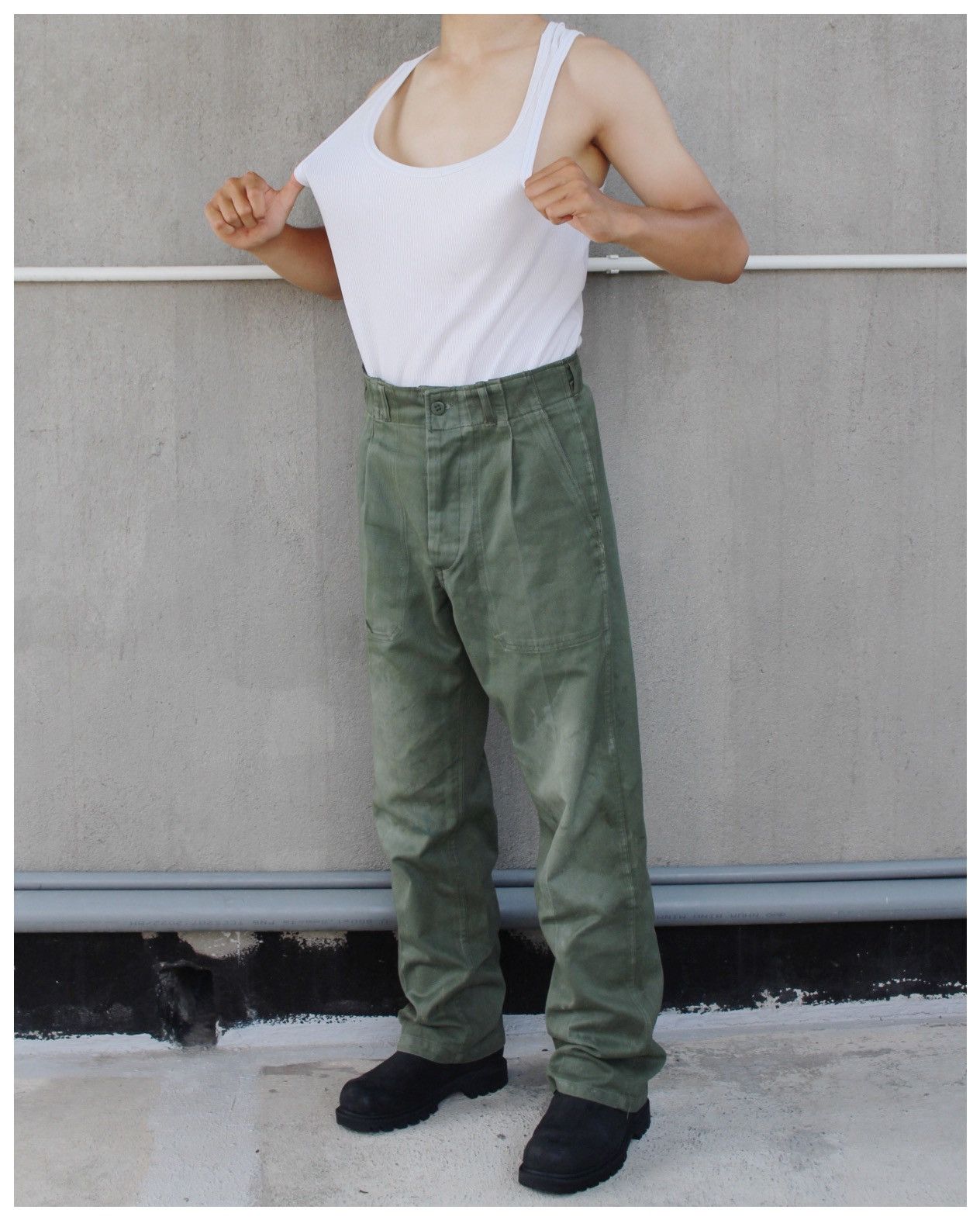 Vintage 1990S KOREAN MILITARY FATIGUE PANTS Size US 30 / EU 46 - 3 Thumbnail